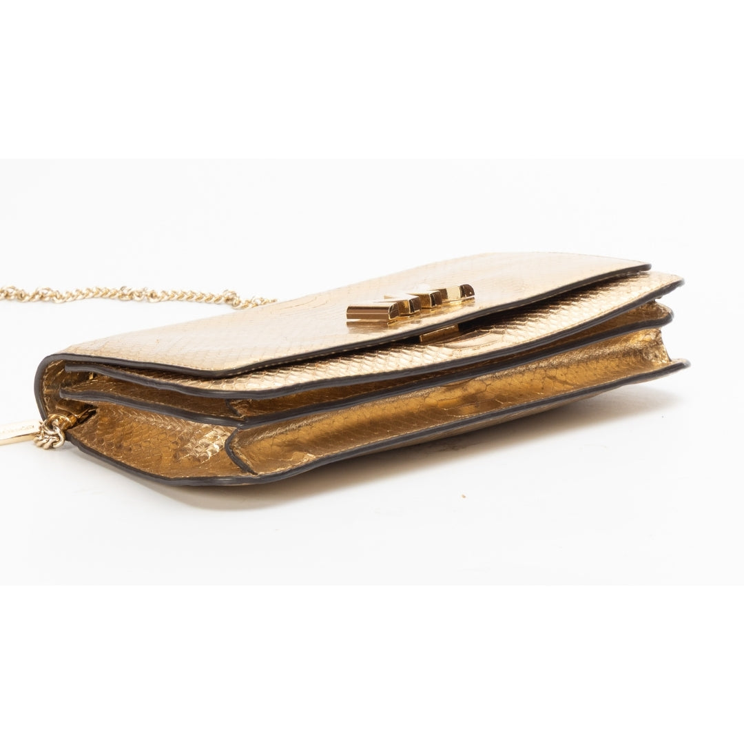 Michael Michael Kors Mott Pale Gold Large Clutch