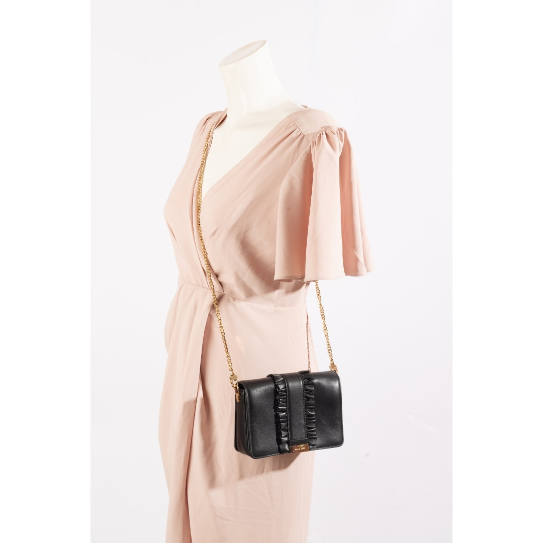 Michael Kors Jade Ruffled Leather Clutch