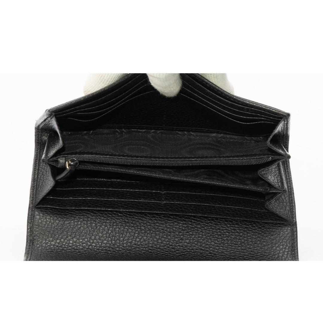 Gucci Leather Soho Continental Flap Wallet