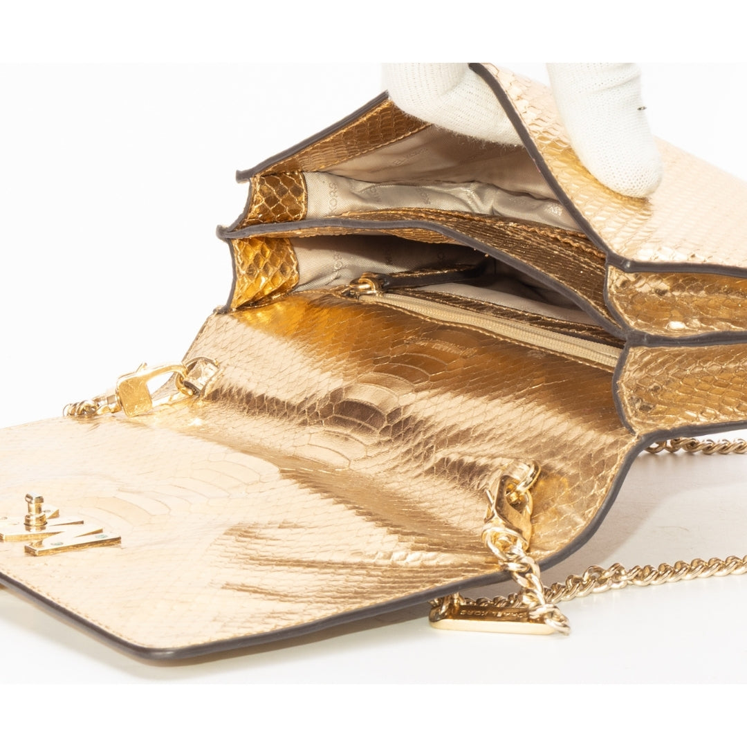 Michael Michael Kors Mott Pale Gold Large Clutch