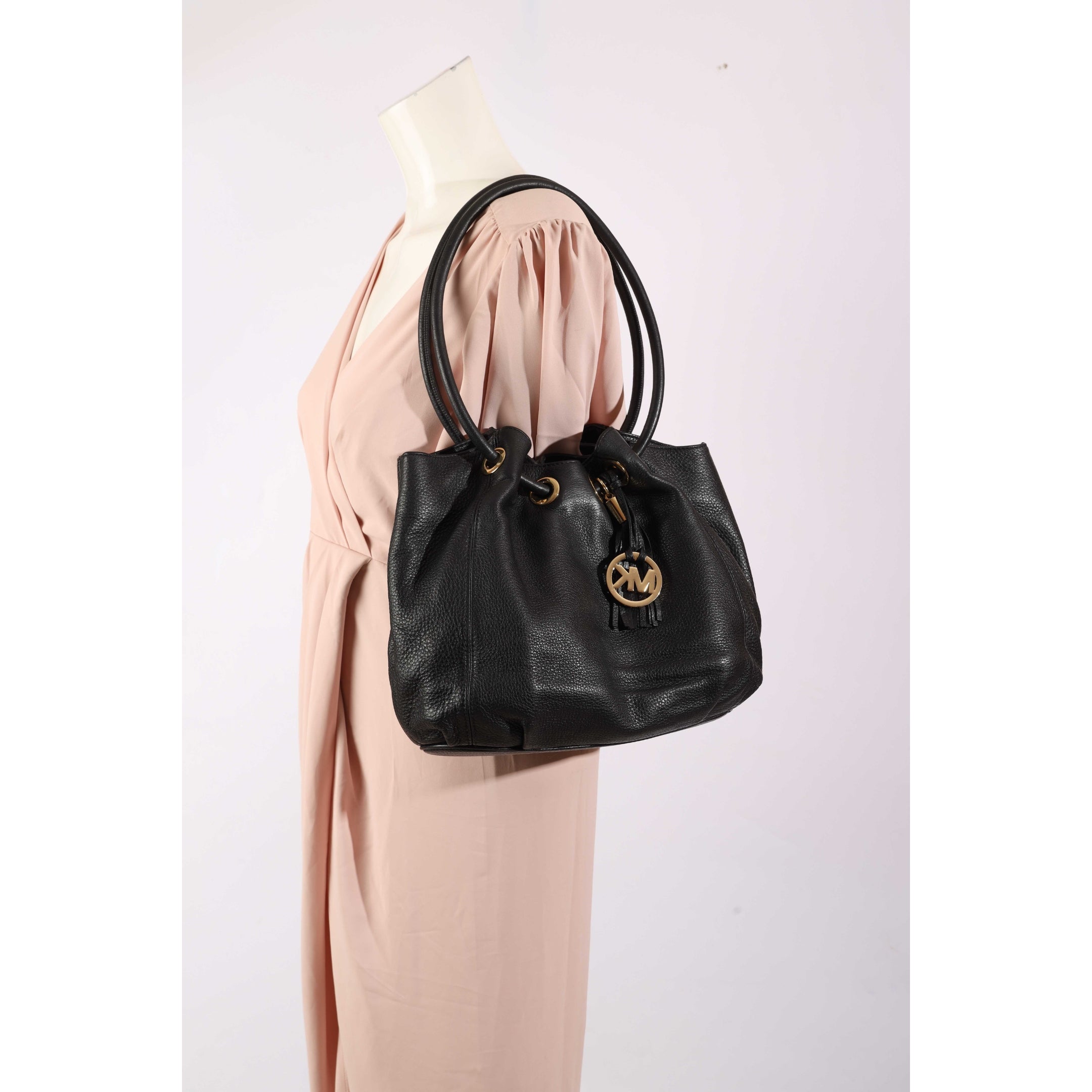 Michael Kors Drawstring Tassel Shoulder Bag