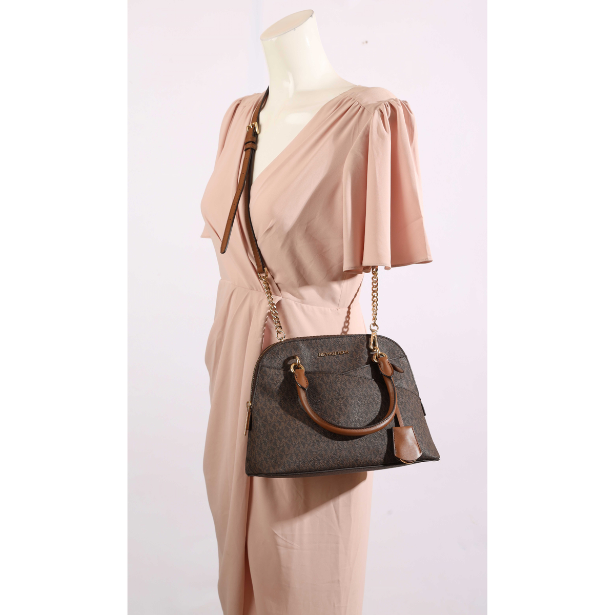 Michael Kors Jet Set Logo Dome Satchel