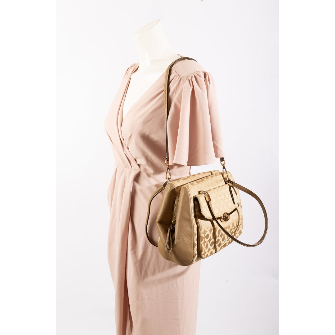 Coach Madison Madeleine Beige Convertible Satchel