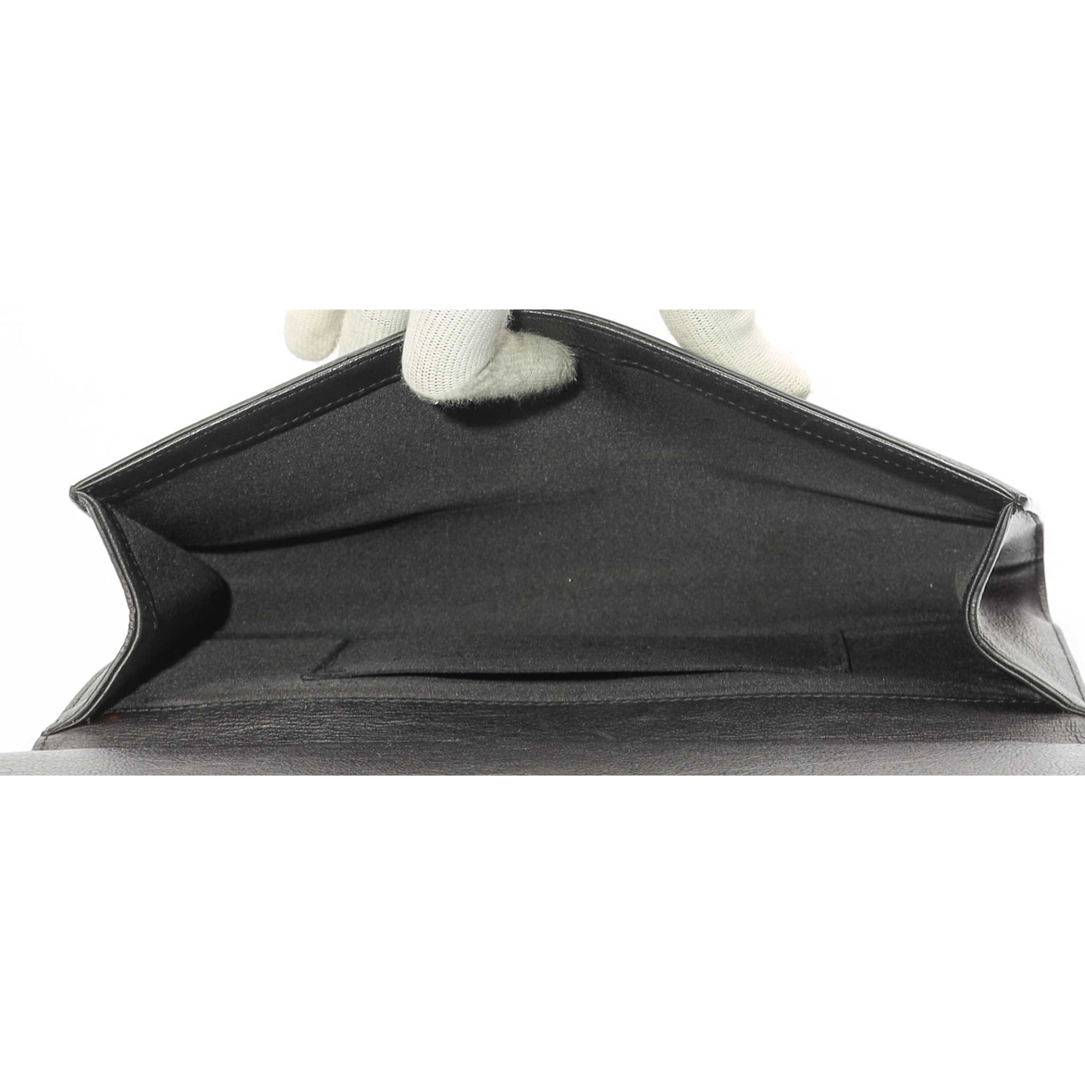 Yves Saint Laurent Black Belle De Jour Flap Clutch