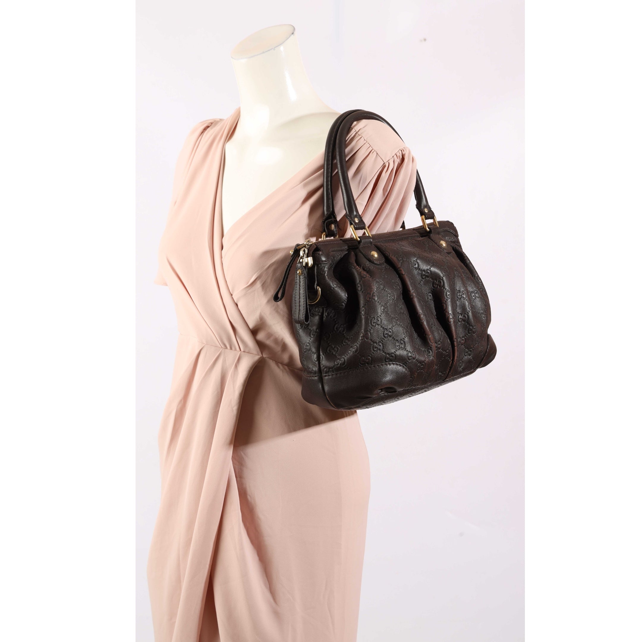 Gucci Dark Brown Guccissima Leather Sukey Tote