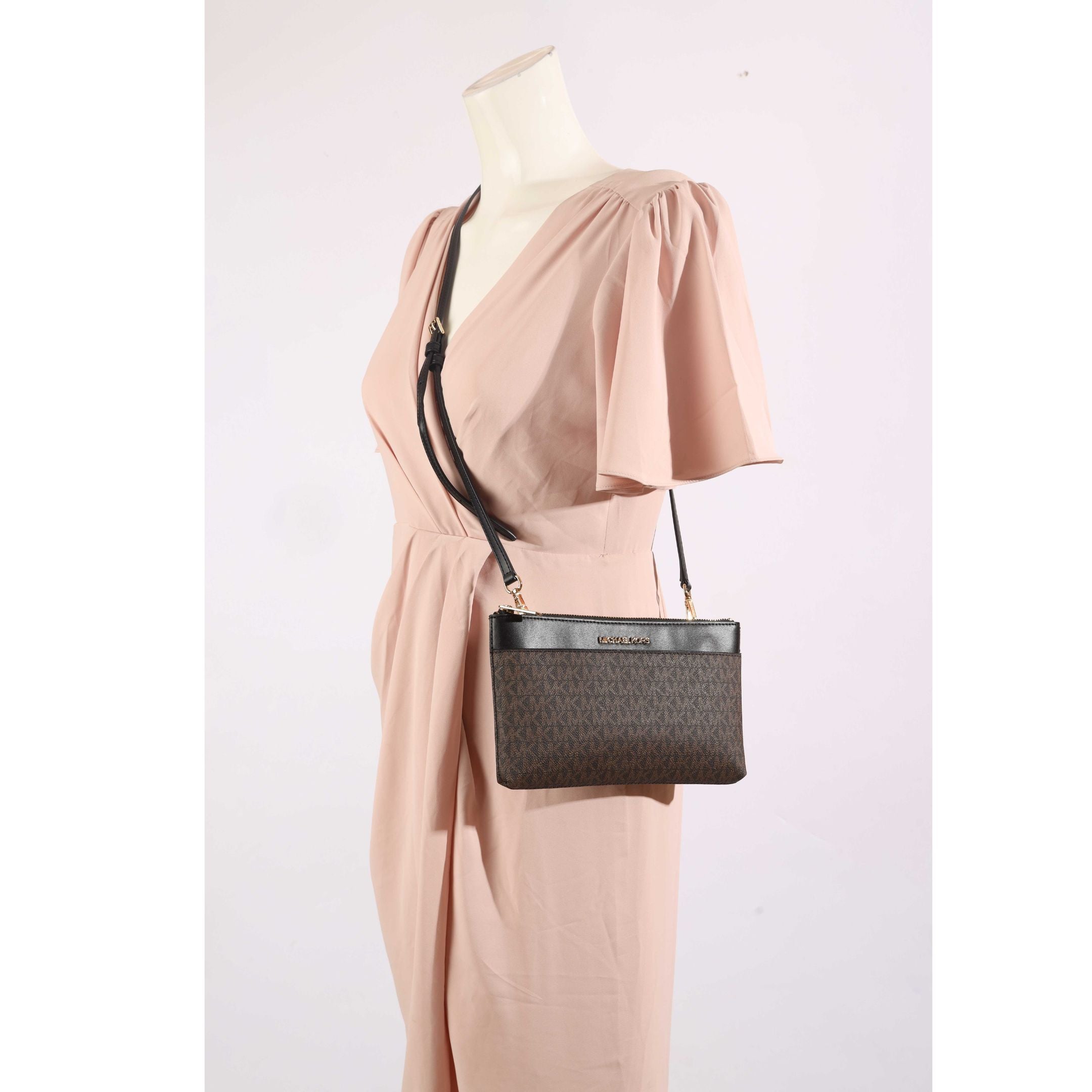 Michael Kors Brown Logo Crossbody Bag