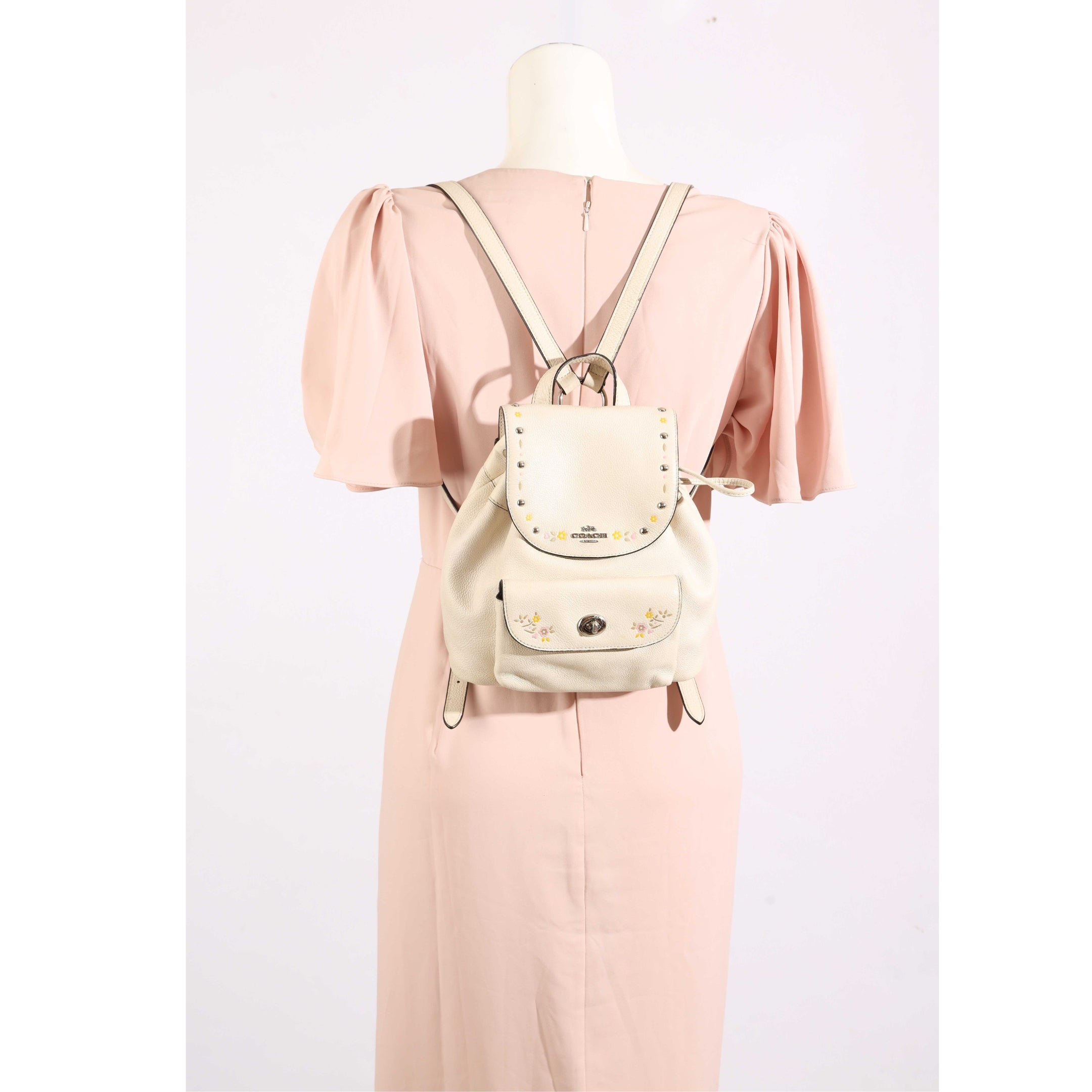 Coach White Billie Backpack