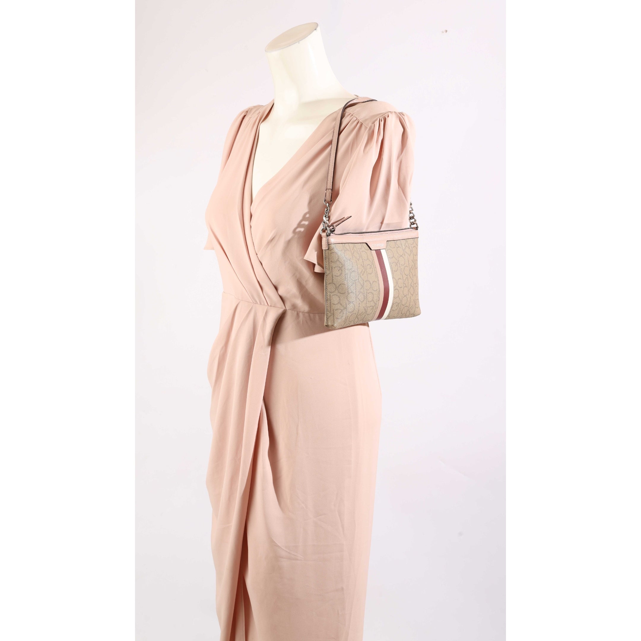 Calvin Klein Printed Structured Pochette Bag