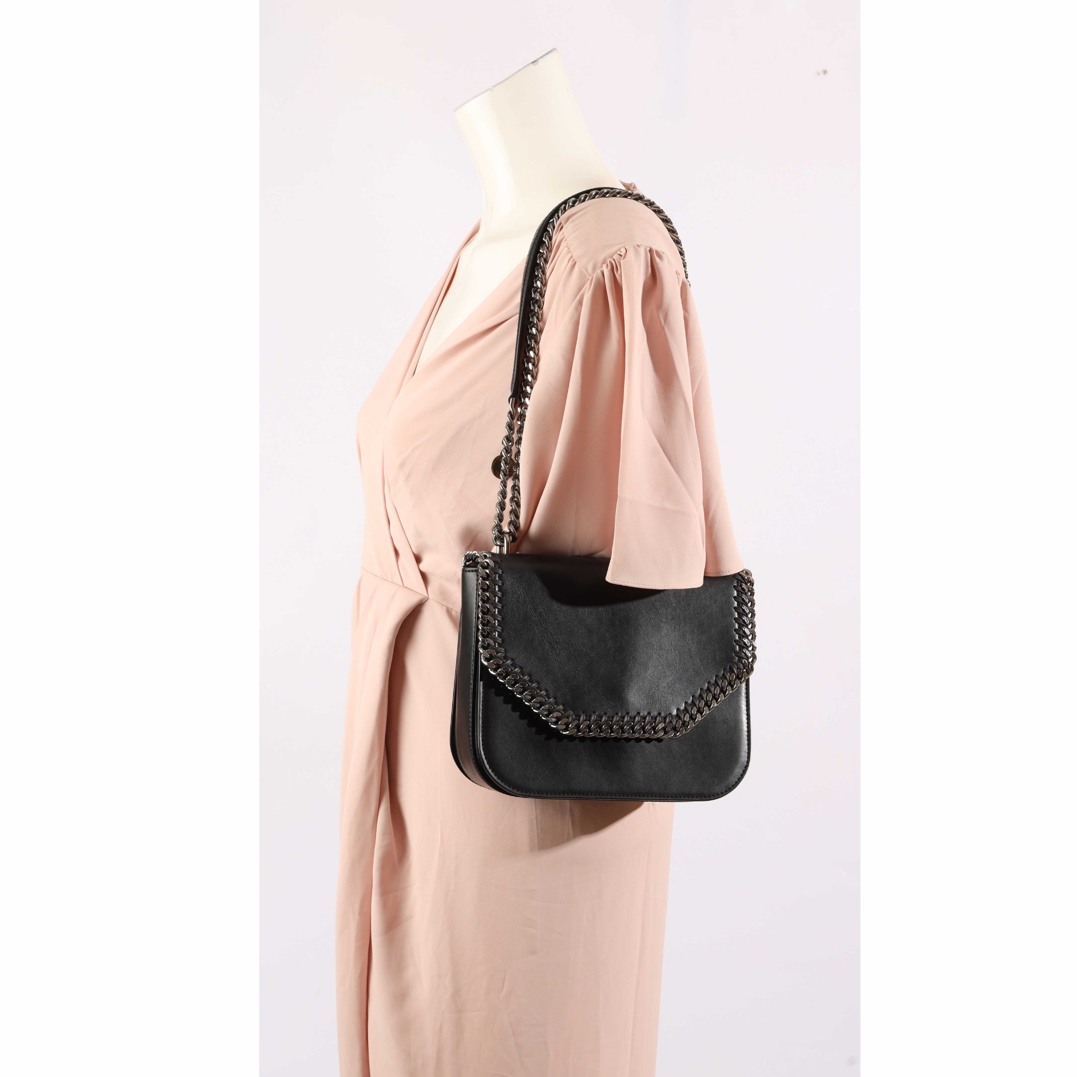 Stella McCartney Black Falabella Star Box Cross Body Bag