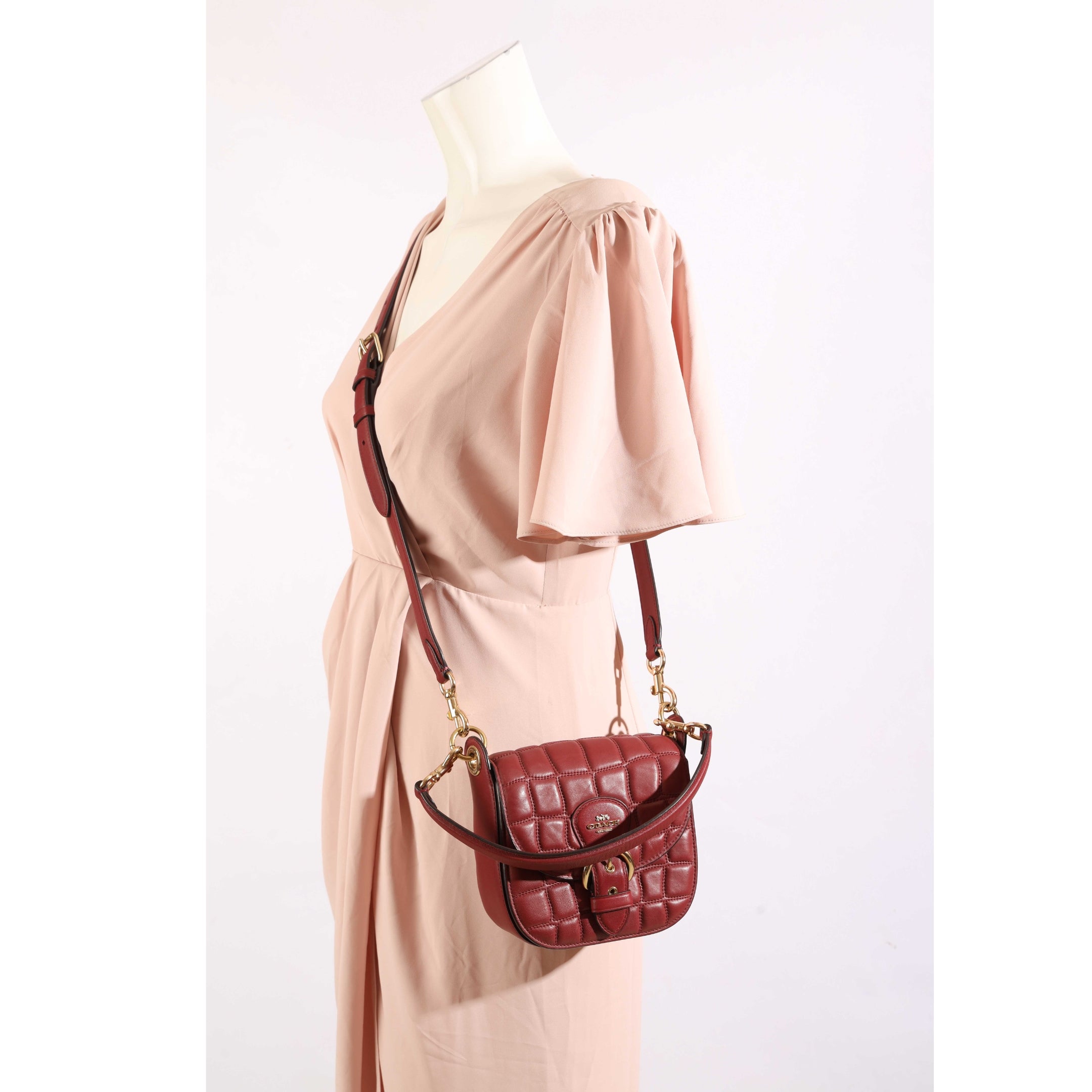 Coach Kleo Red Quilting Shoulder Bag 17