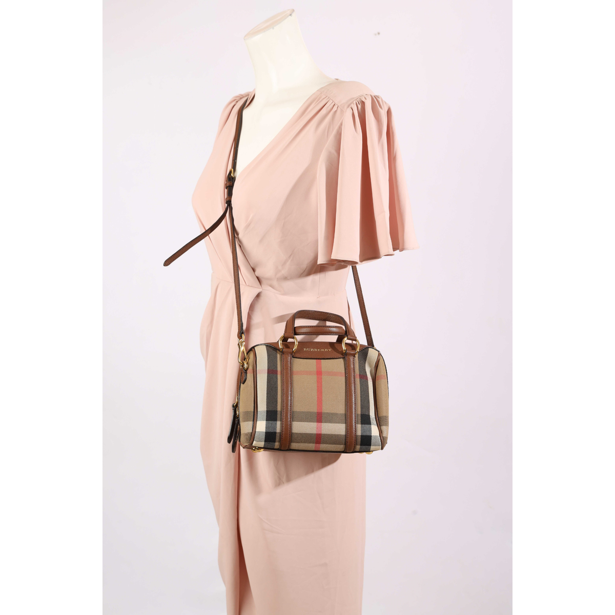 Burberry House Check Top Handle Satchel