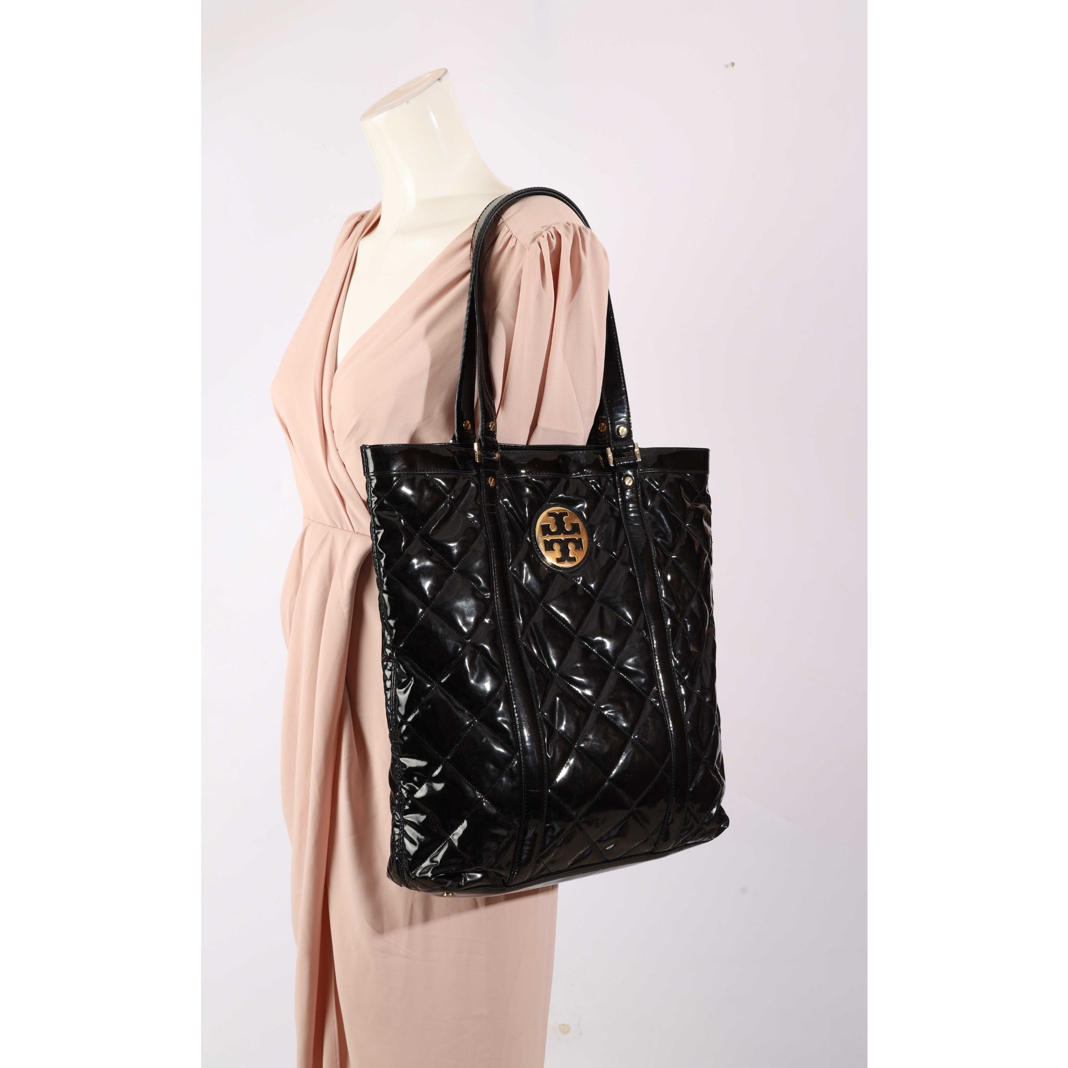 Tory Burch Quilted Black Tote