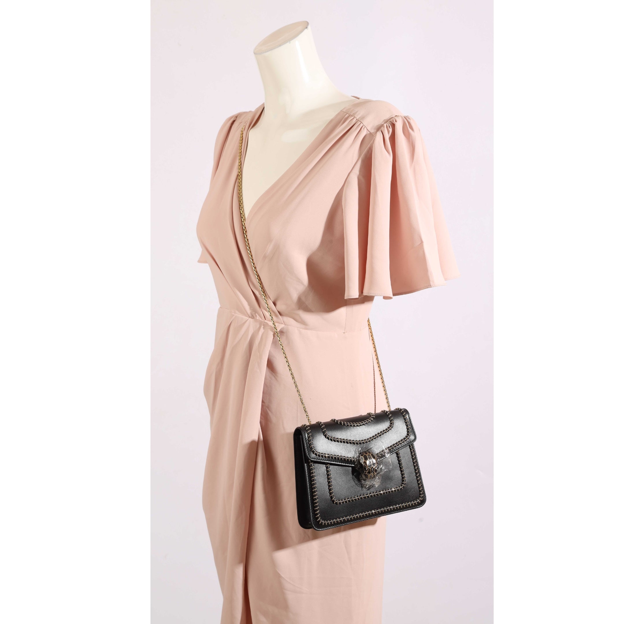 Bvlgari Black Serpenti Blast Flap Bag