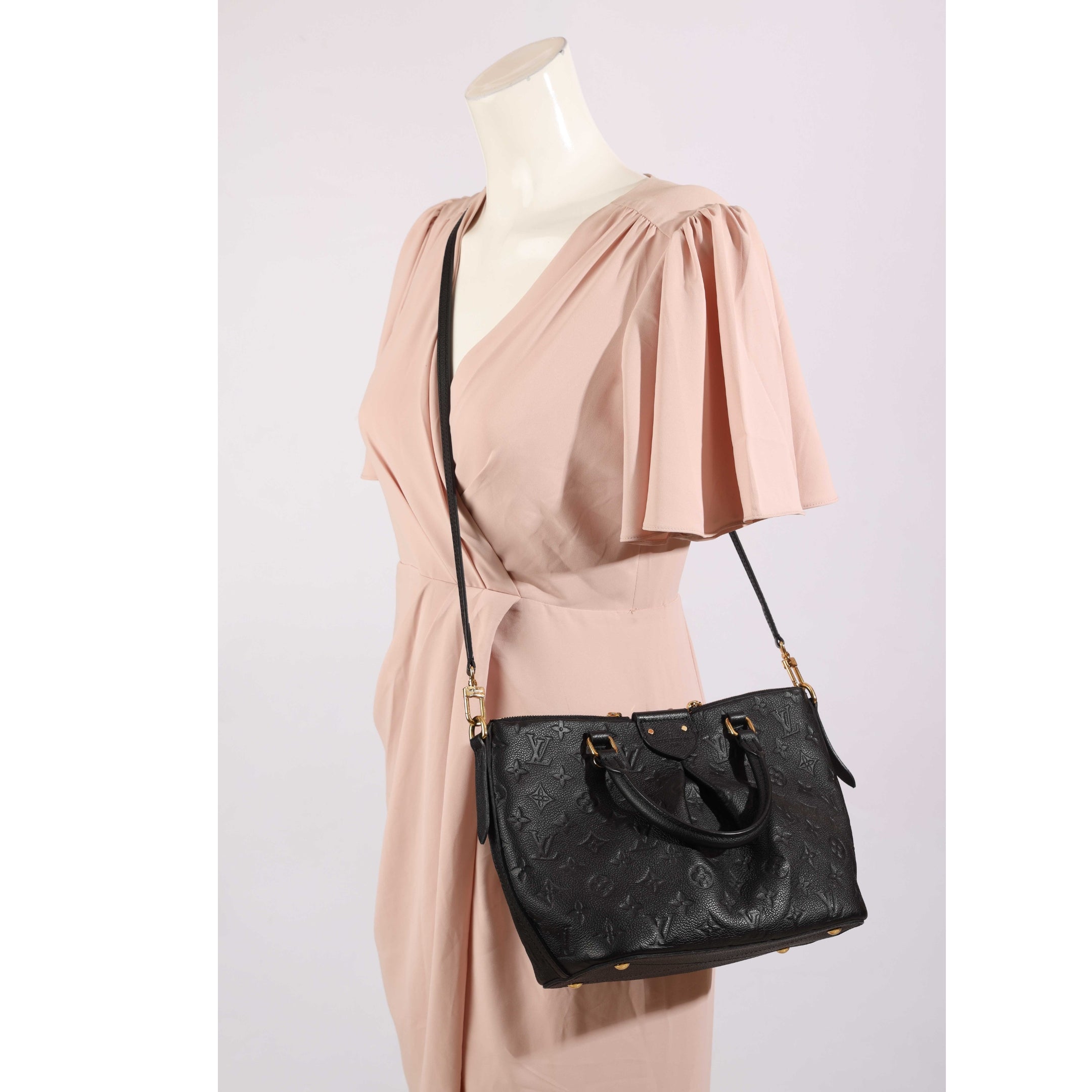 Louis Vuitton Black Monogram Empreinte Mazarine Satchel