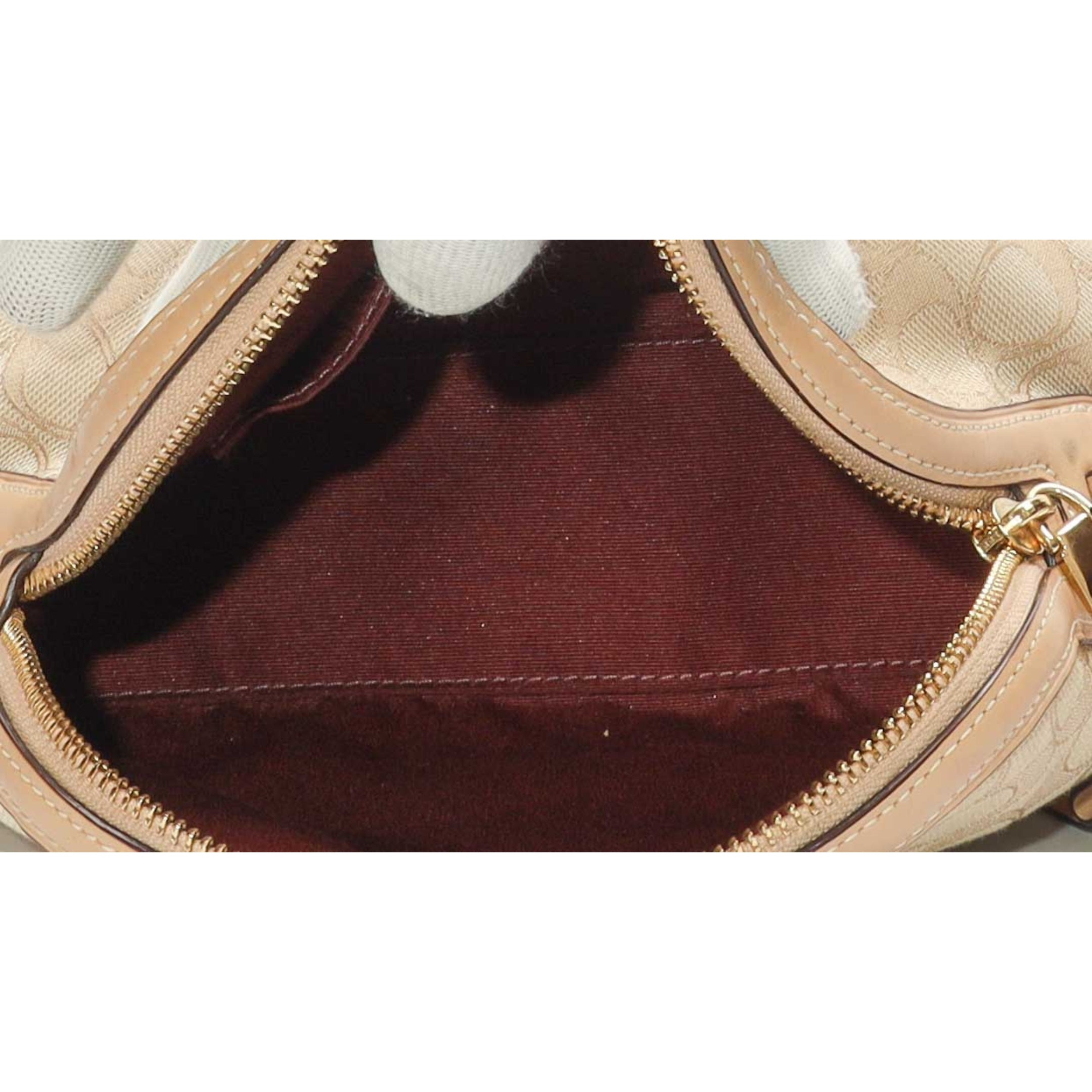 Coach Ivie Beige Dome Crossbody Bag