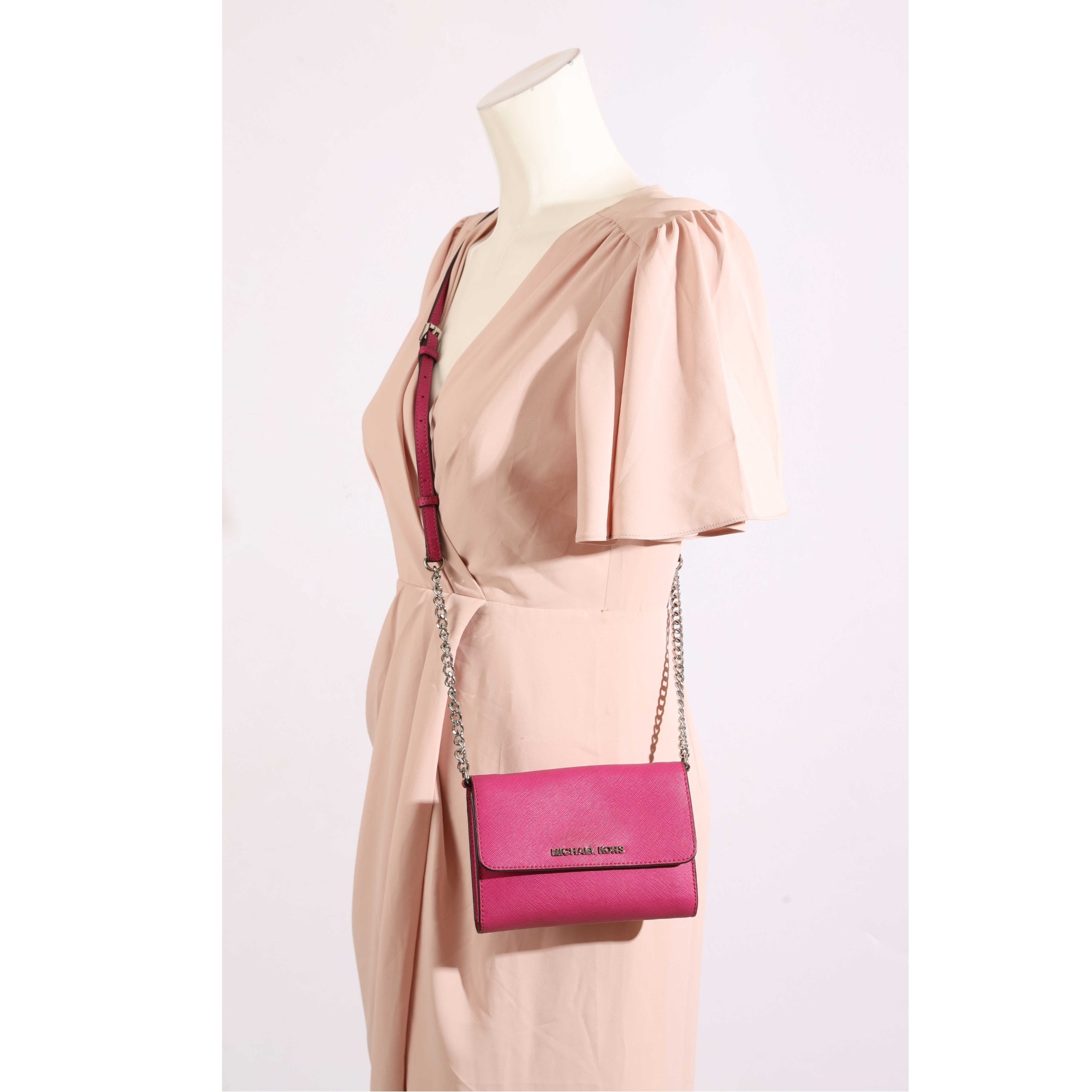 Michael Kors Pink Jet Set Chain Crossbody Bag