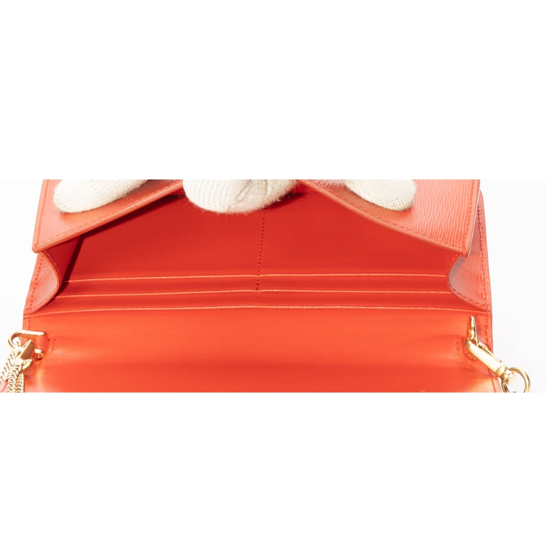 Prada Red Vitello Move Wallet on Chain