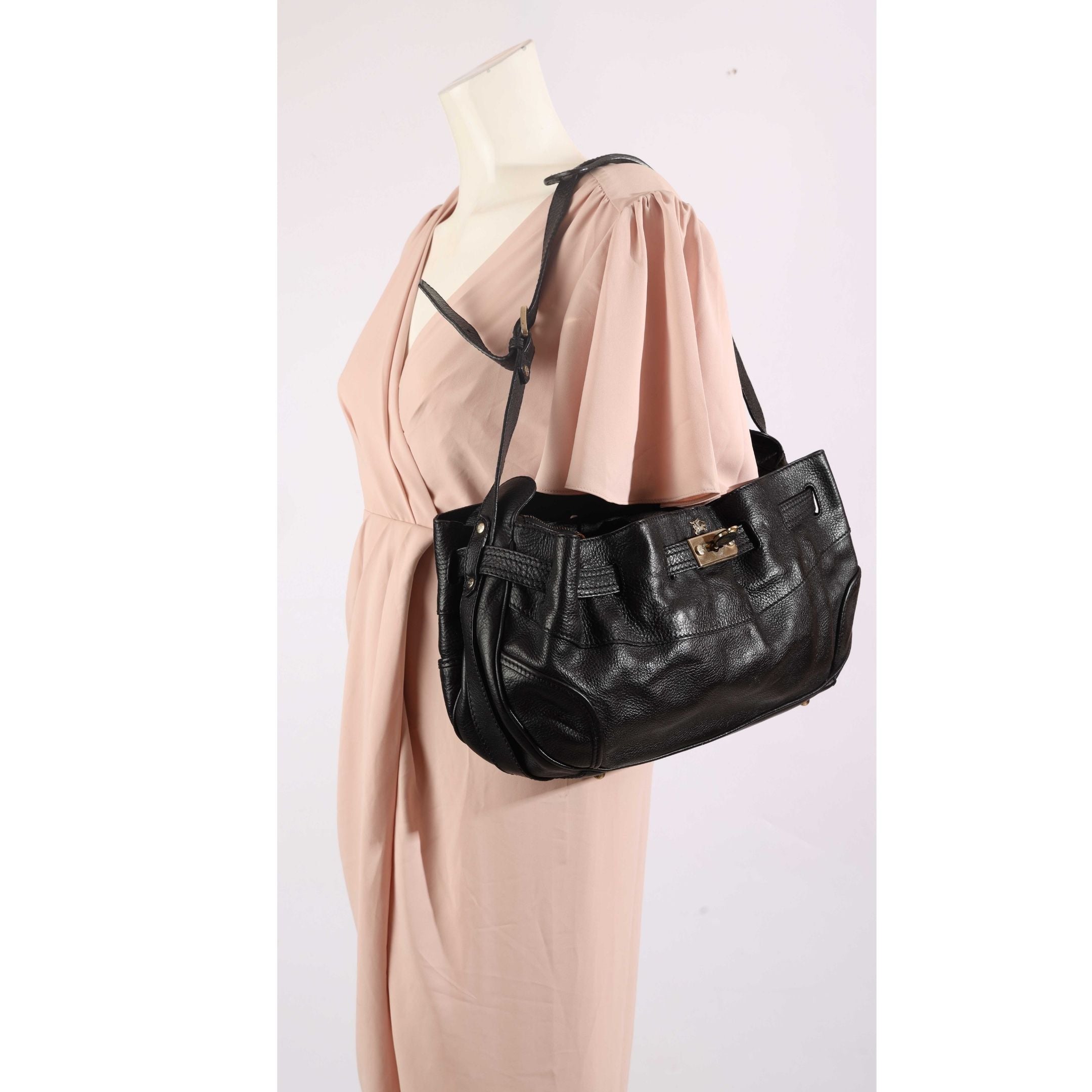 Burberry Black Drawstring Shoulder Bag