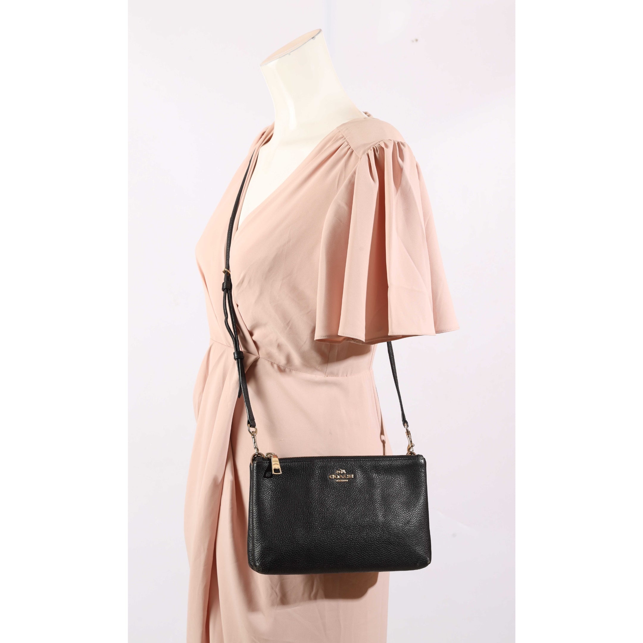 Coach Black Double Zip Crossbody Bag