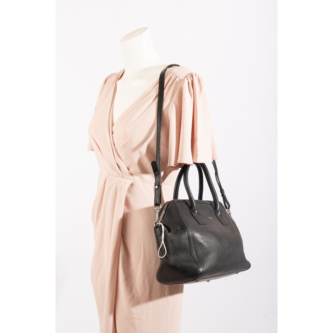 Furla Pebbled Leather Satchel