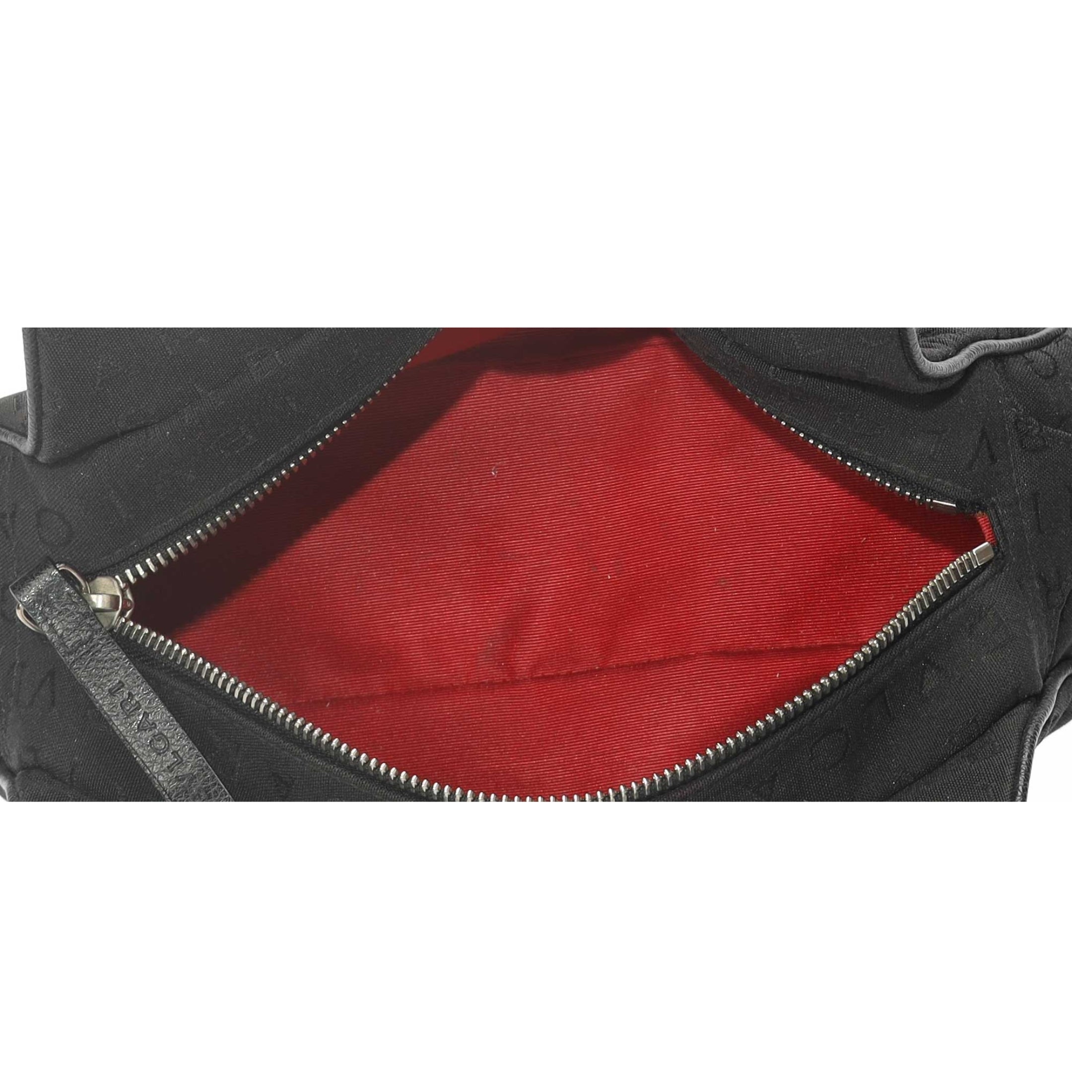 Bvlgari Black Logo Canvas Shoulder Bag