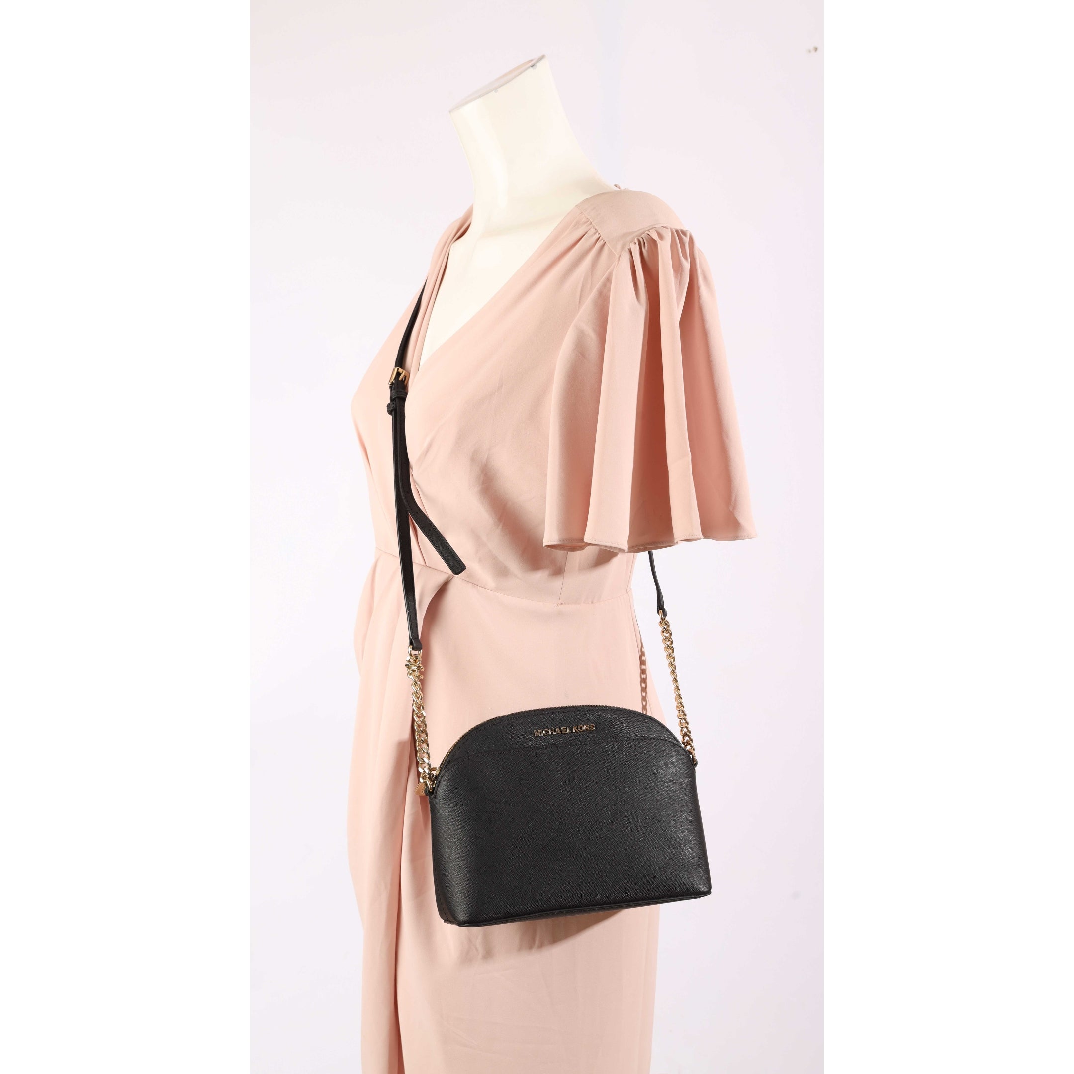 Michael Kors Black Travel Dome Crossbody Bag
