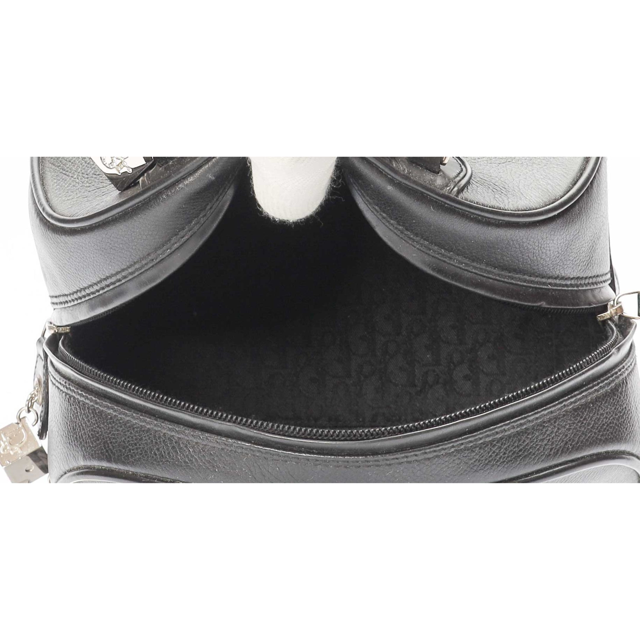 Dior Black Gambler Dice Bowling Satchel