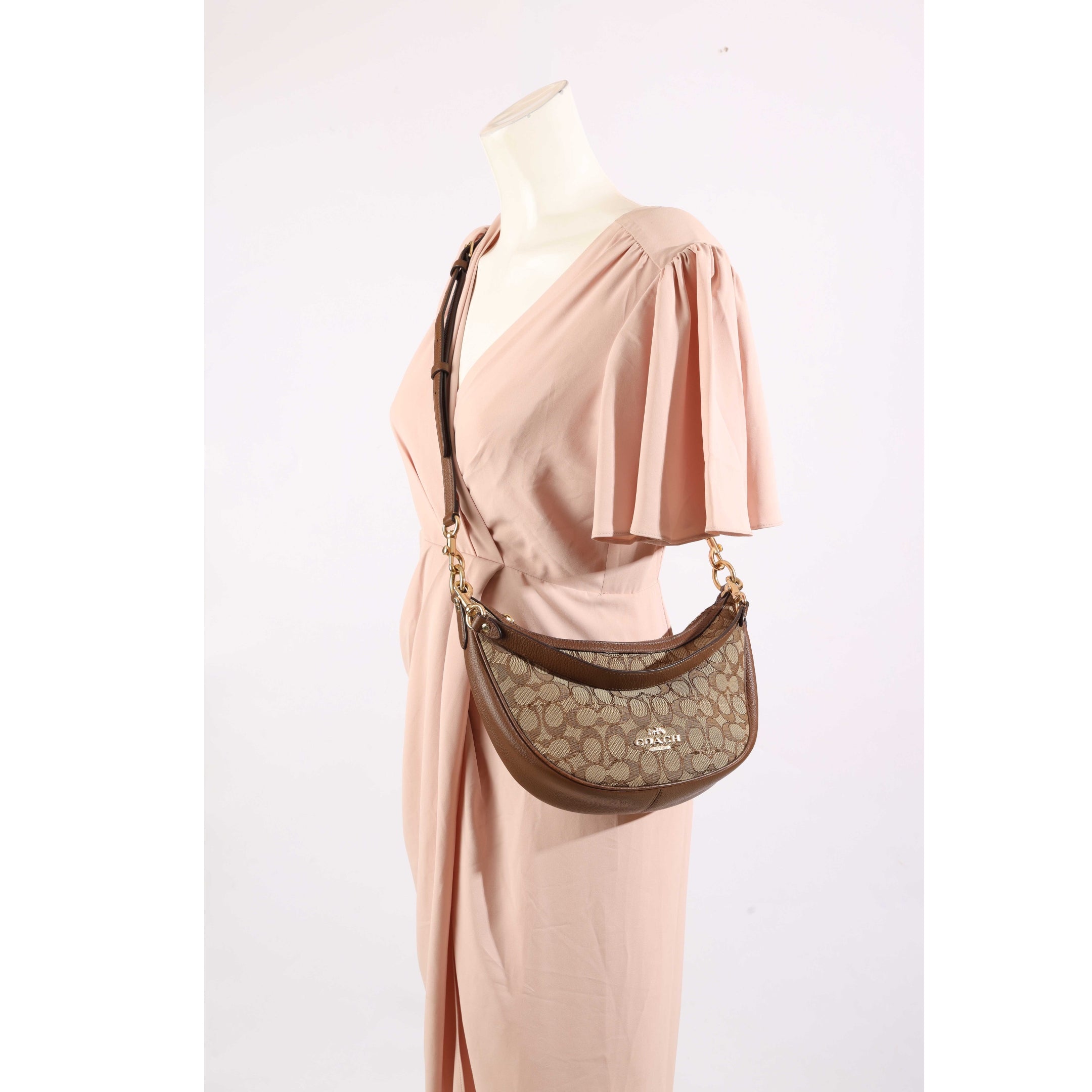 Coach Aria Signature Jacquard Shoulder Bag