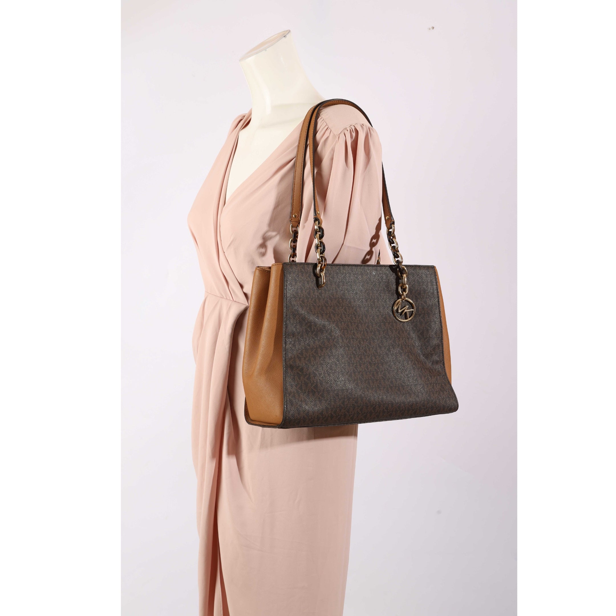 Michael Kors Sofia Brown Logo Tote