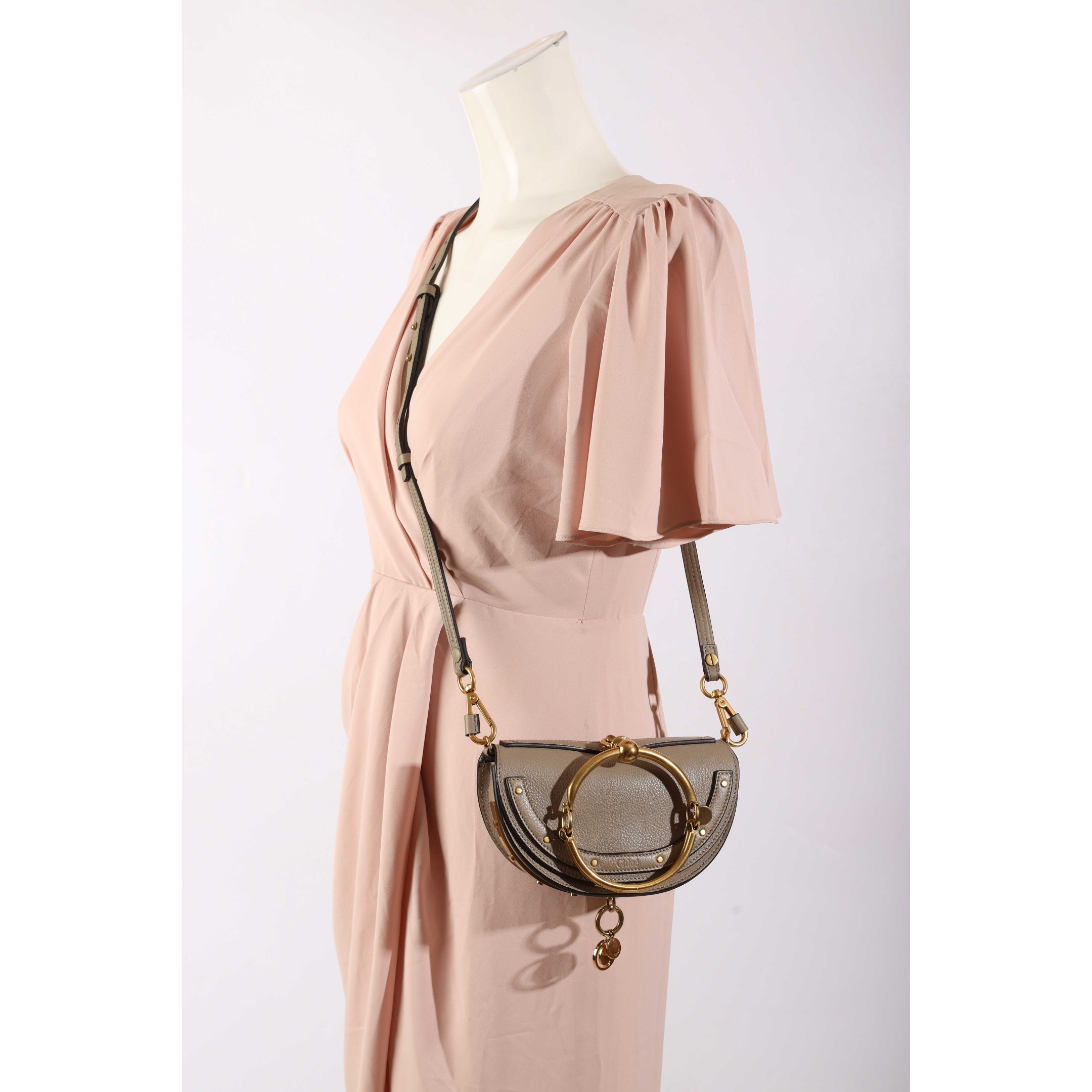 Chloe Taupe Nile Bracelet Crossbody Bag