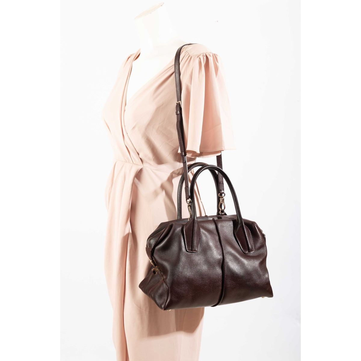Tod's Brown D Cube Convertible Satchel