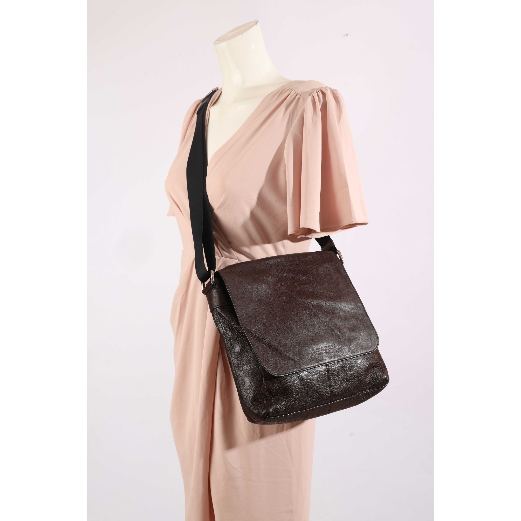 Coach Brown Flap Messenger Bag