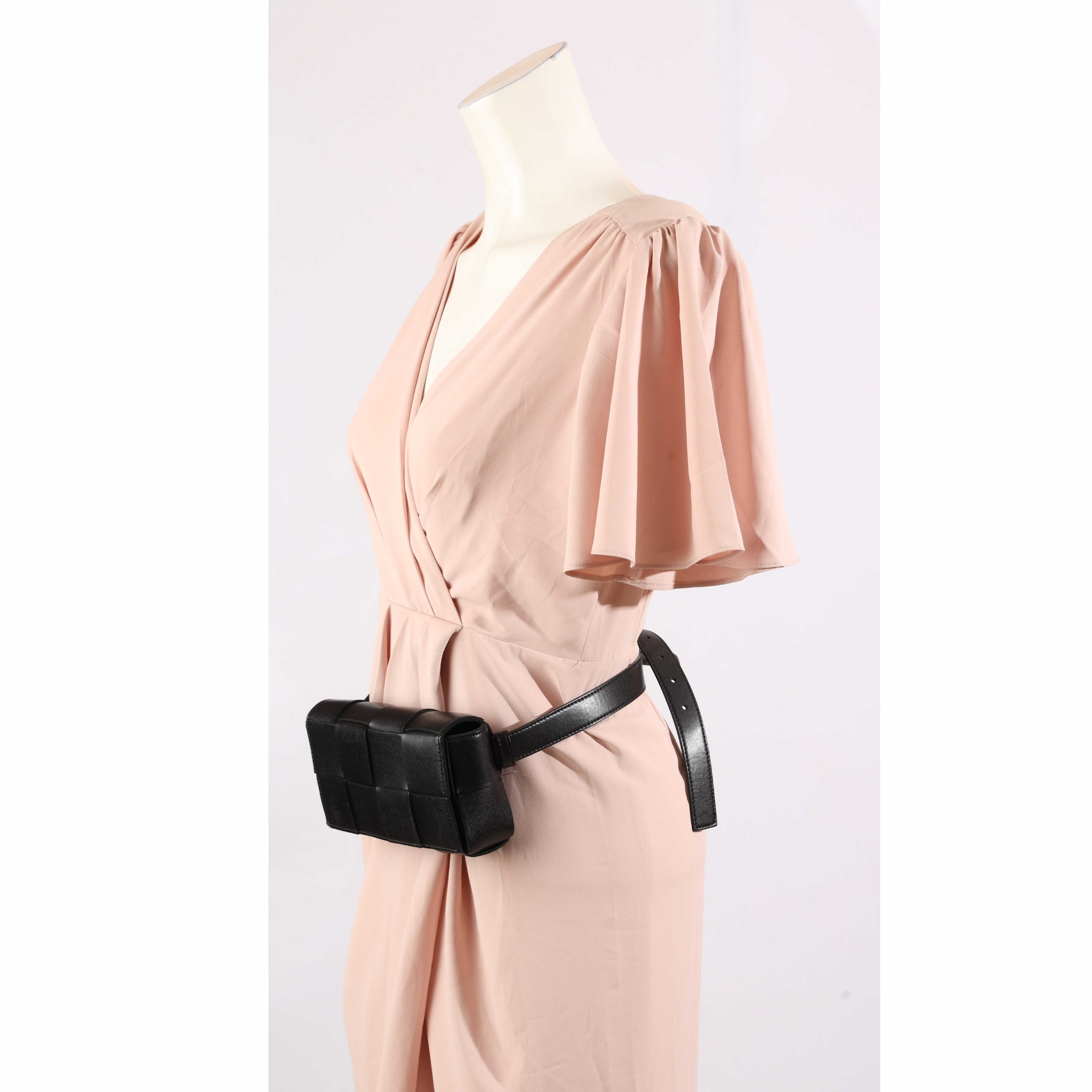Bottega Veneta Black Intrecciato Mini Cassette Belt Bag