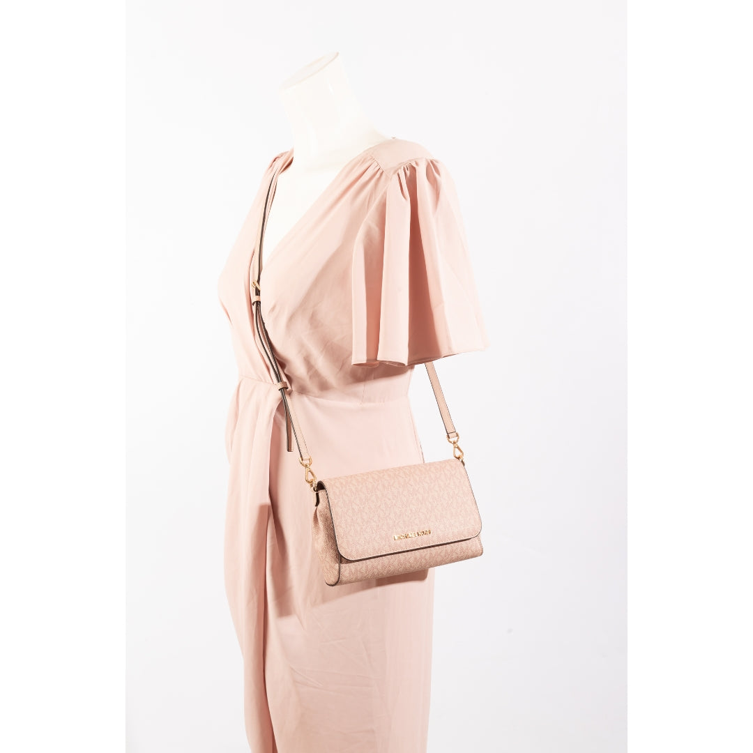 Michael Kors Pink Logo Convertible Crossbody Bag