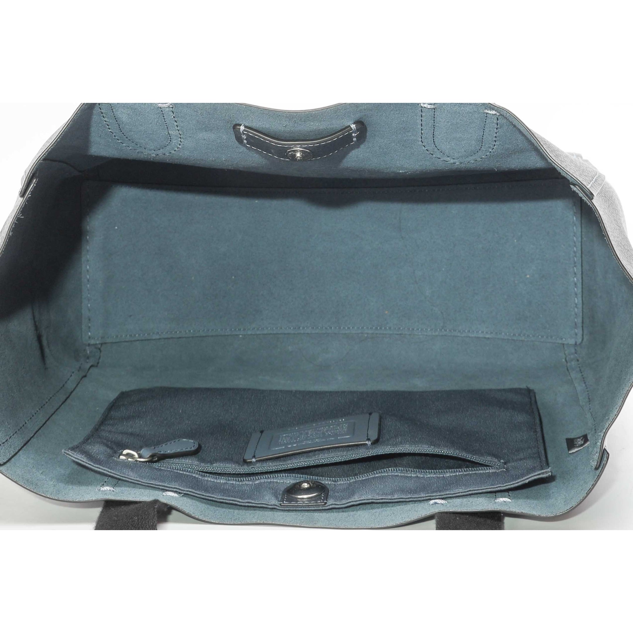Coach Navy Horse & Carriage Derby Tote