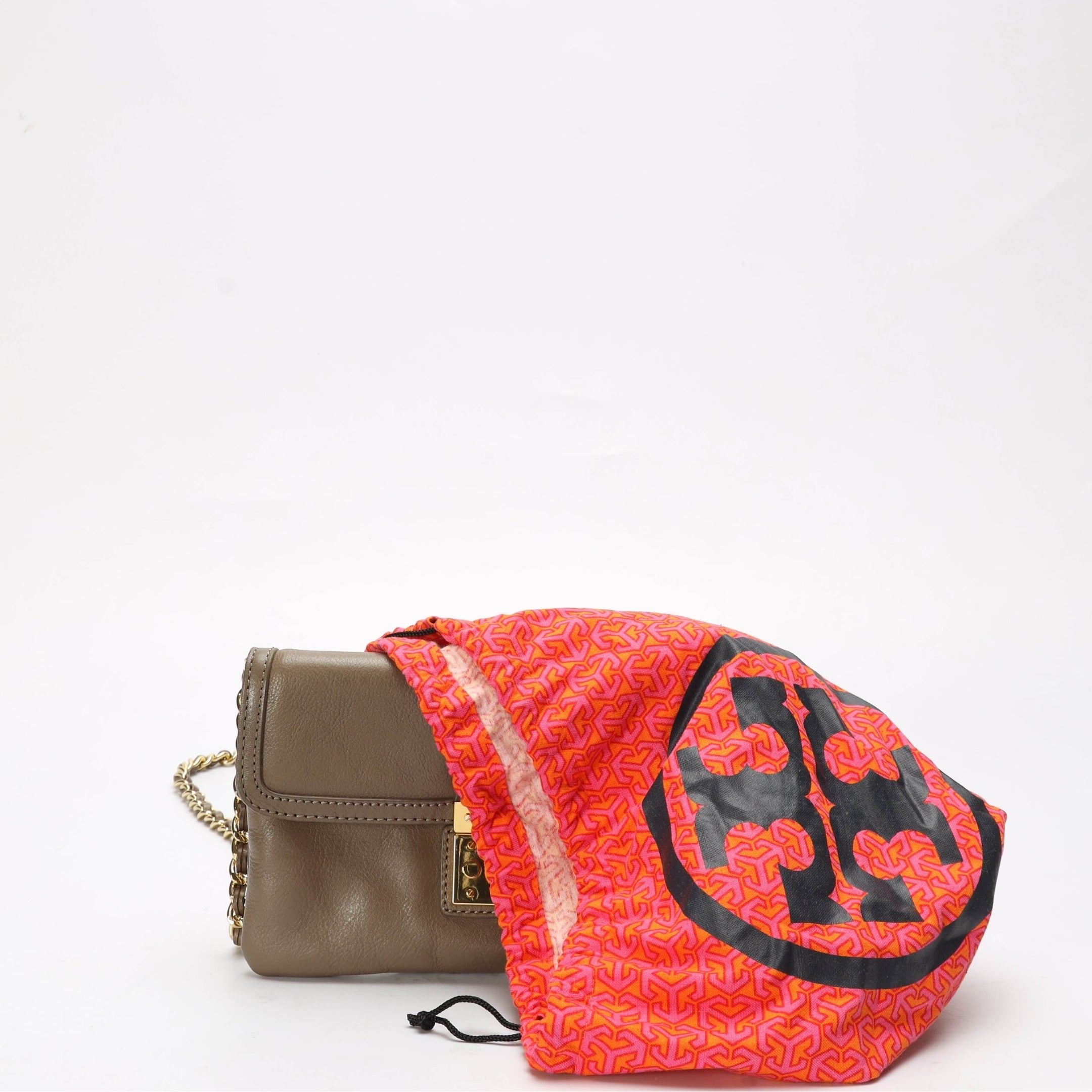 Tory Burch Beige Leather Crossbody Bag