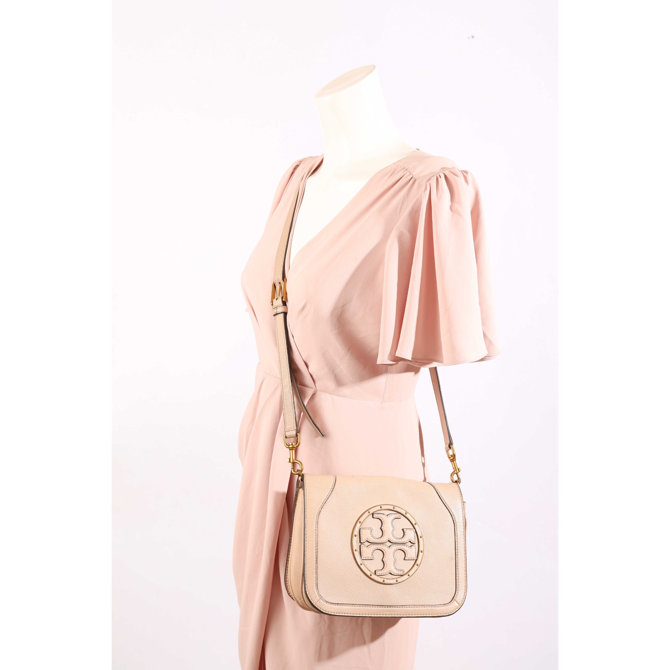 Tory Burch Pink Miller Flap Crossbody Bag