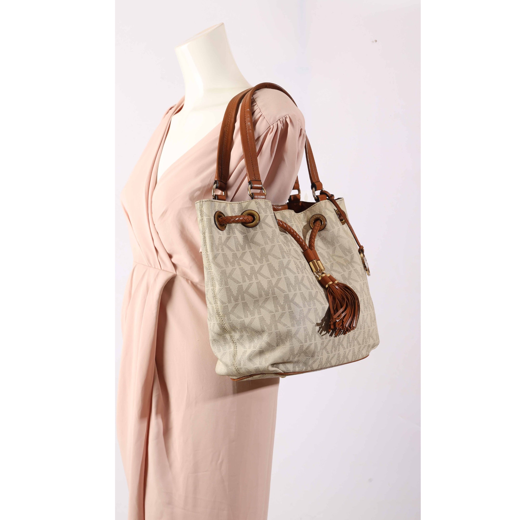 Michael Kors Vanilla Acorn Gathered Tote