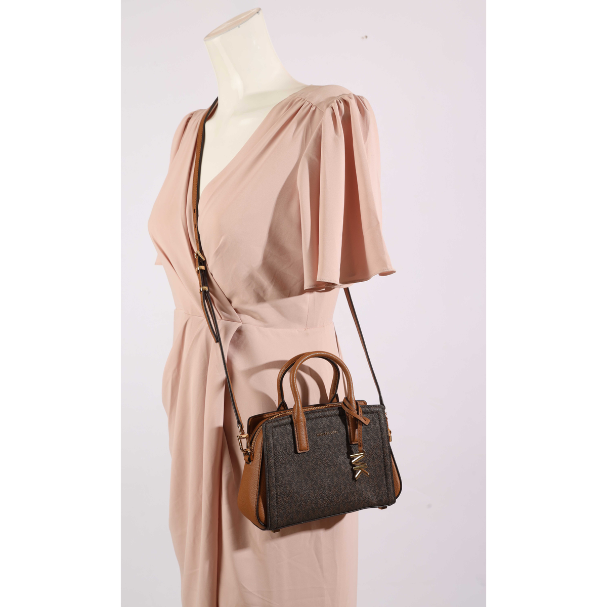 Michael Kors Laila Brown Convertible Satchel