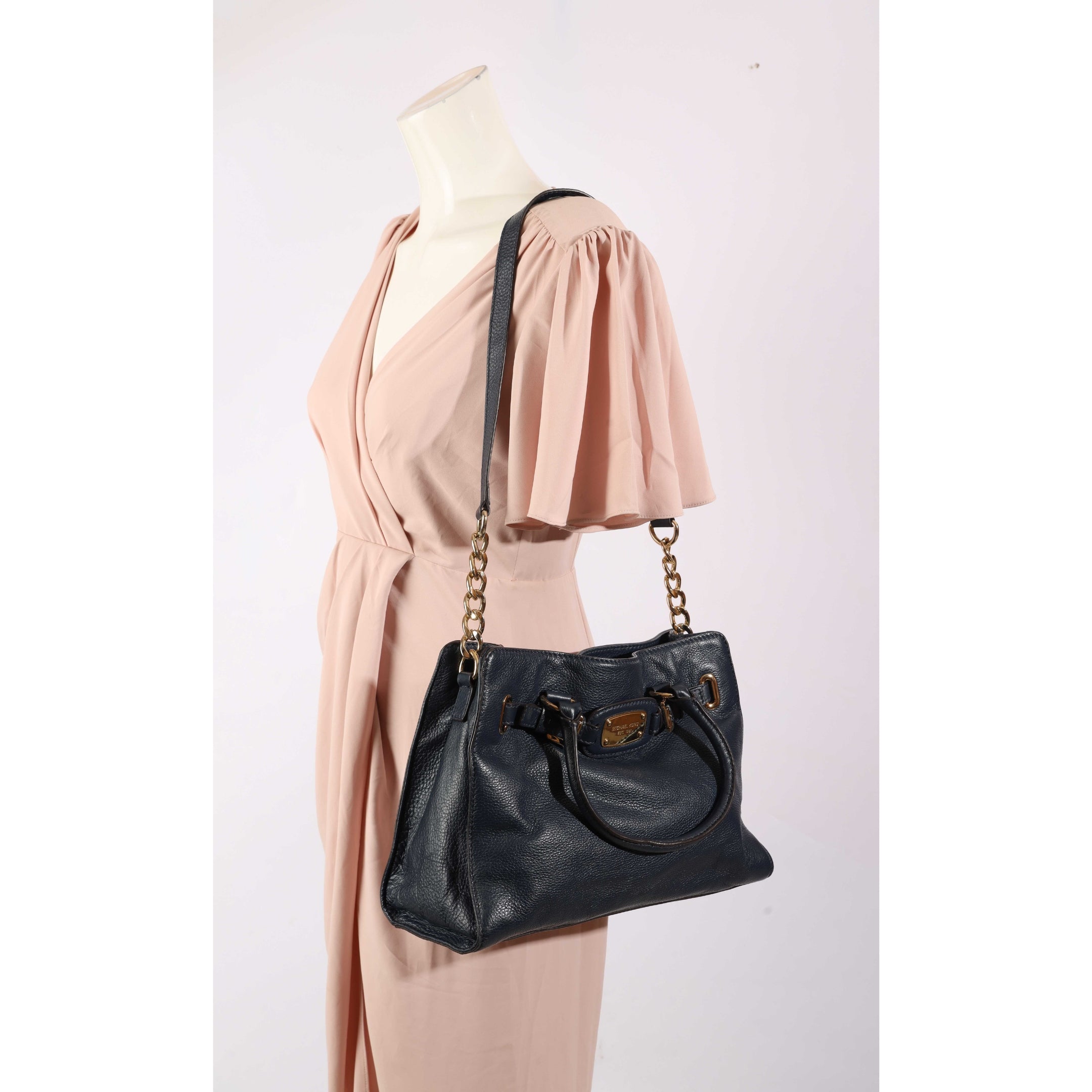 Michael Kors Navy Hamilton Satchel