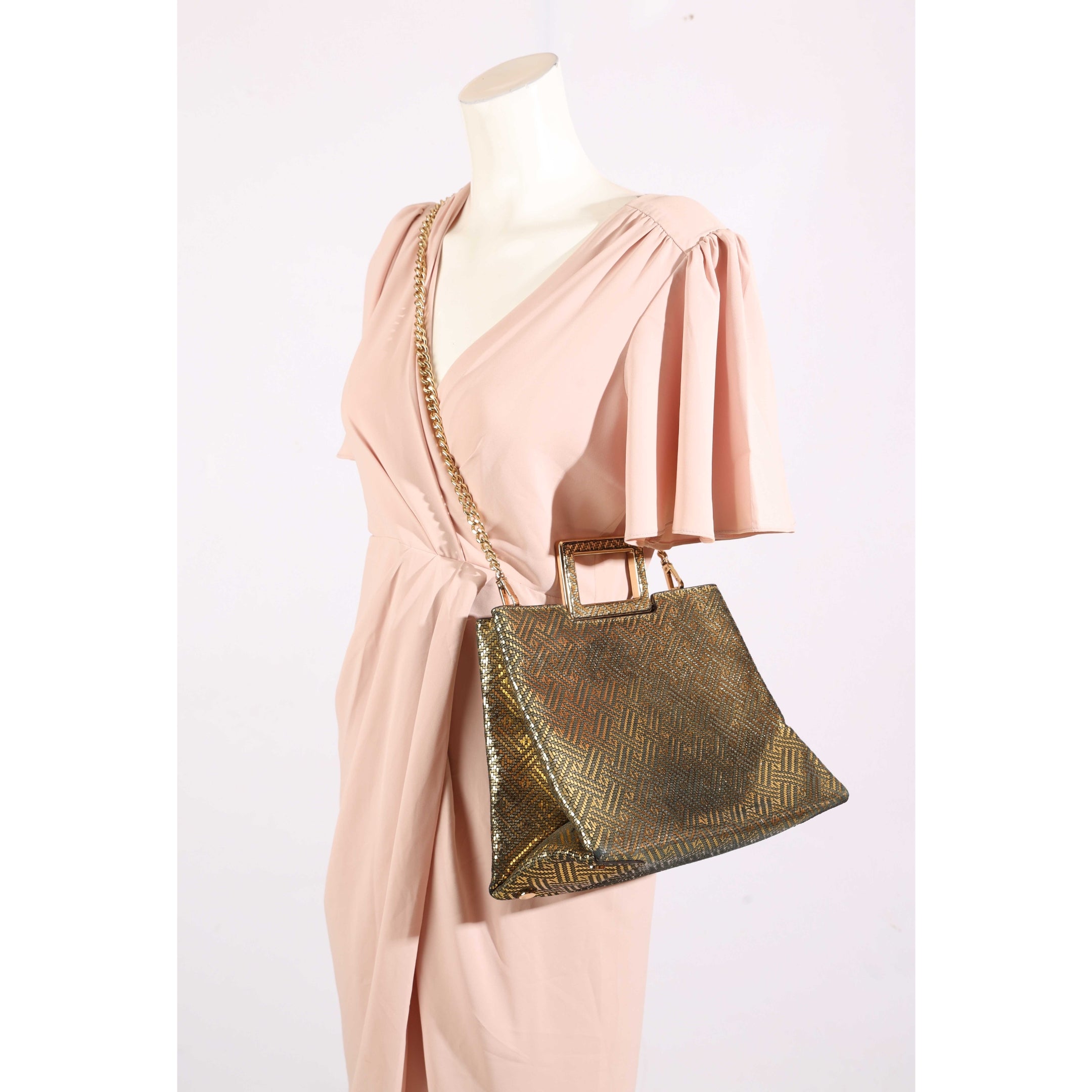 Michael Kors Kristen Gold Chain Crossbody Satchel