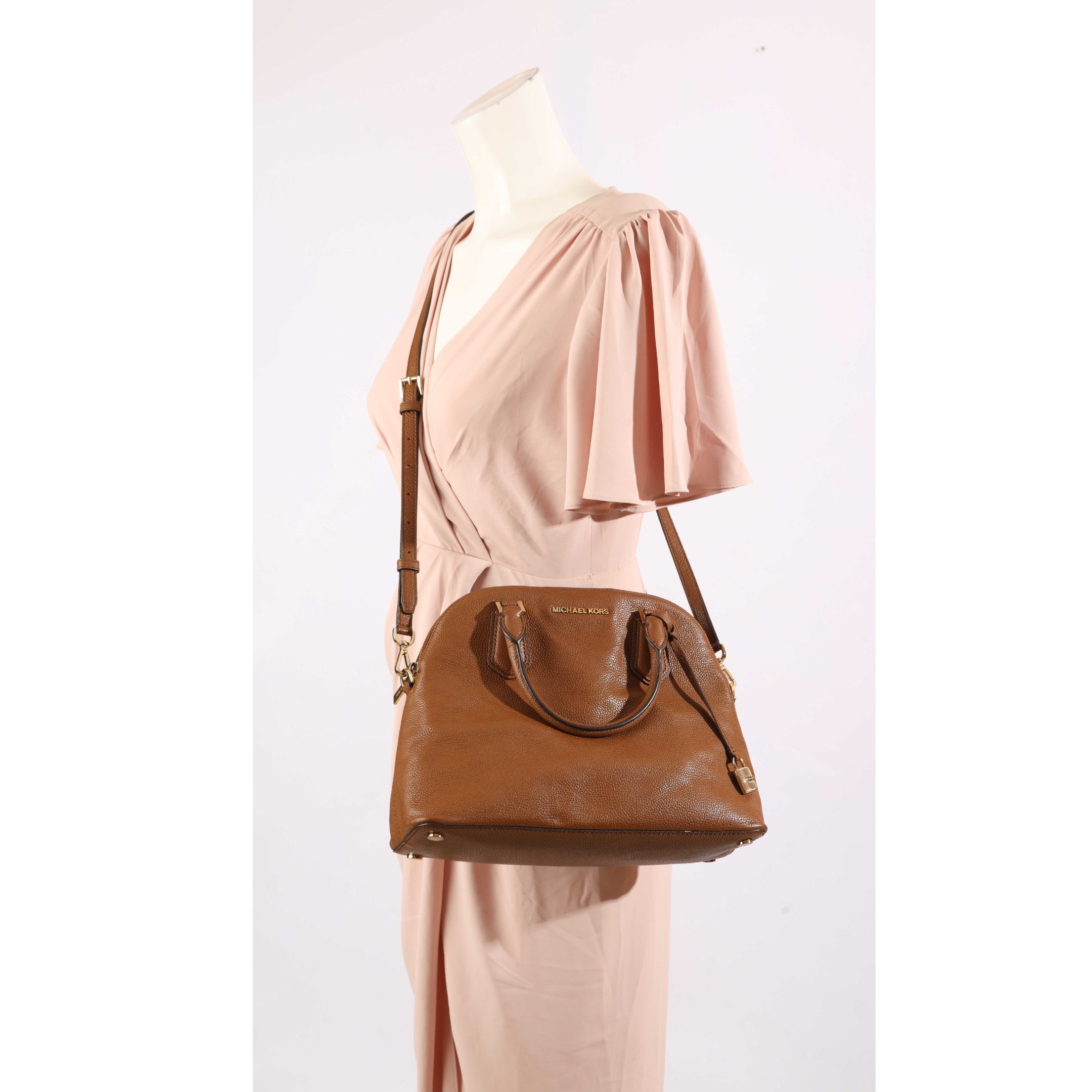 Michael Kors Tan Dome Convertible Satchel