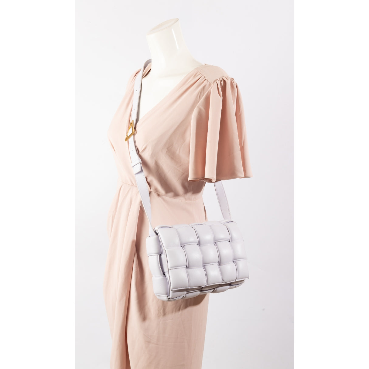 Bottega Venetta Lilac Padded Cassette Crossbody Bag