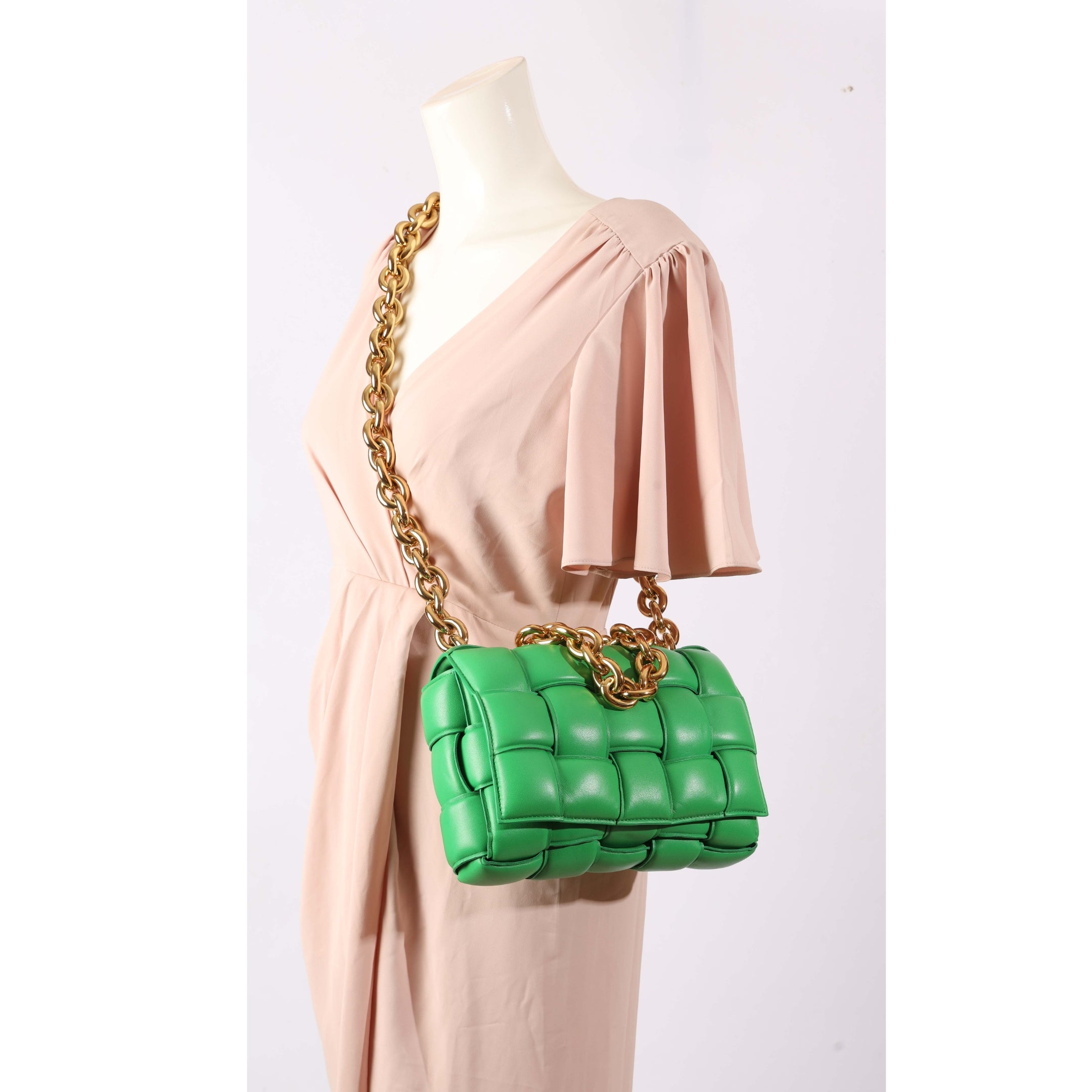 Bottega Veneta Padded Cassette Green Crossbody Bag