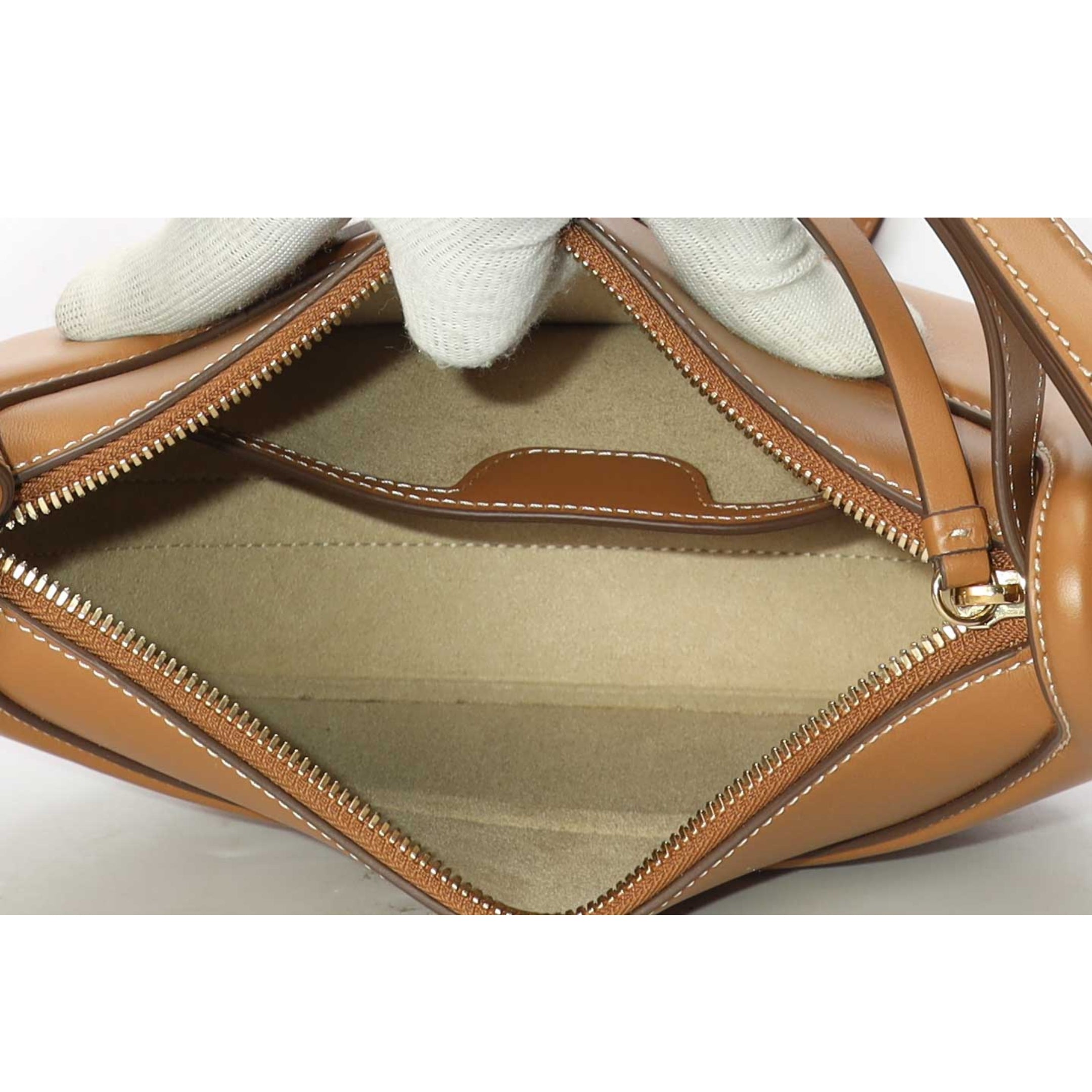 Polene Numero Dix Camel Crossbody Bag