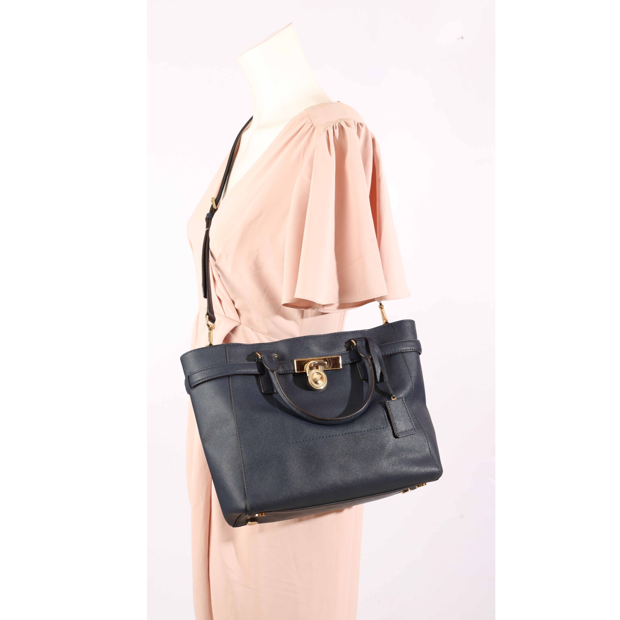 Michael Kors Navy Modern Hamilton Tote