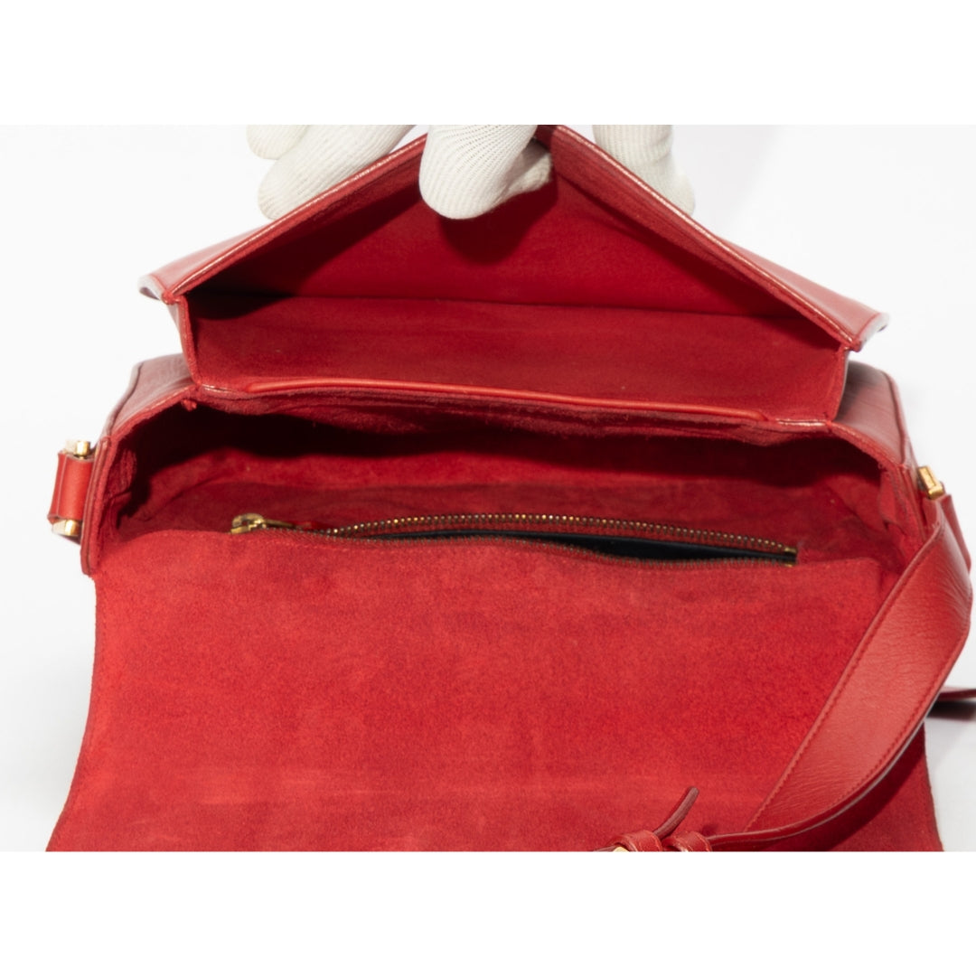 Yves Saint Laurent Red Chyc Flap Crossbody Bag