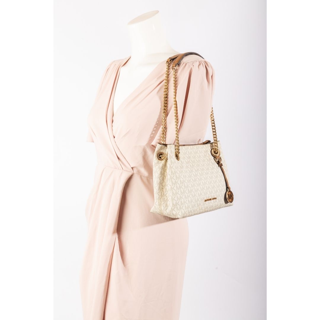 Michael Kors Jet Set Large Logo Chain Tote Bag