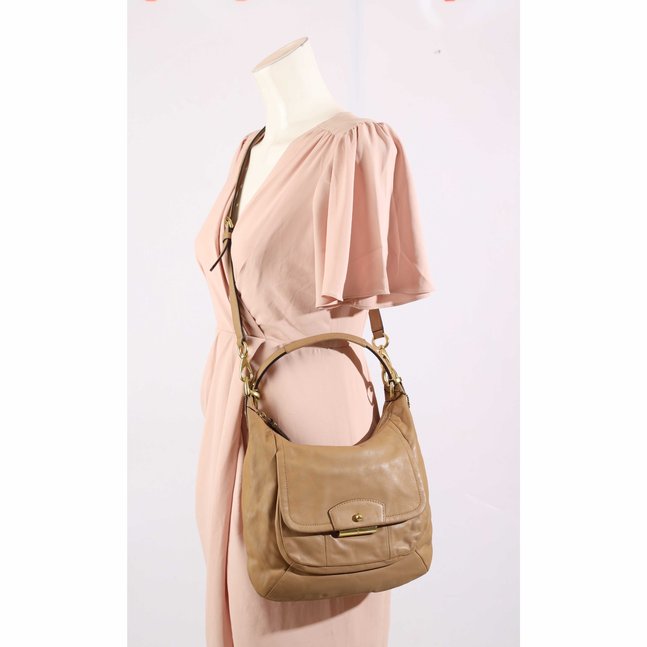 Coach Tan Kristin Hobo Shoulder Bag