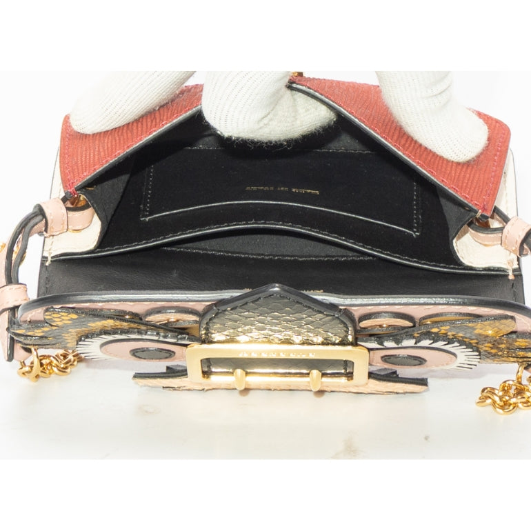 Burberry The Mini Buckle Beasts Chain Bag